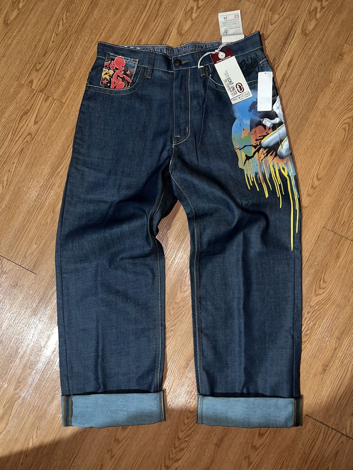 Ecko Unltd. × Vintage Vtg ECKO UNLTD RARE ITEM Size US 34 / EU 50 - 1 Thumbnail
