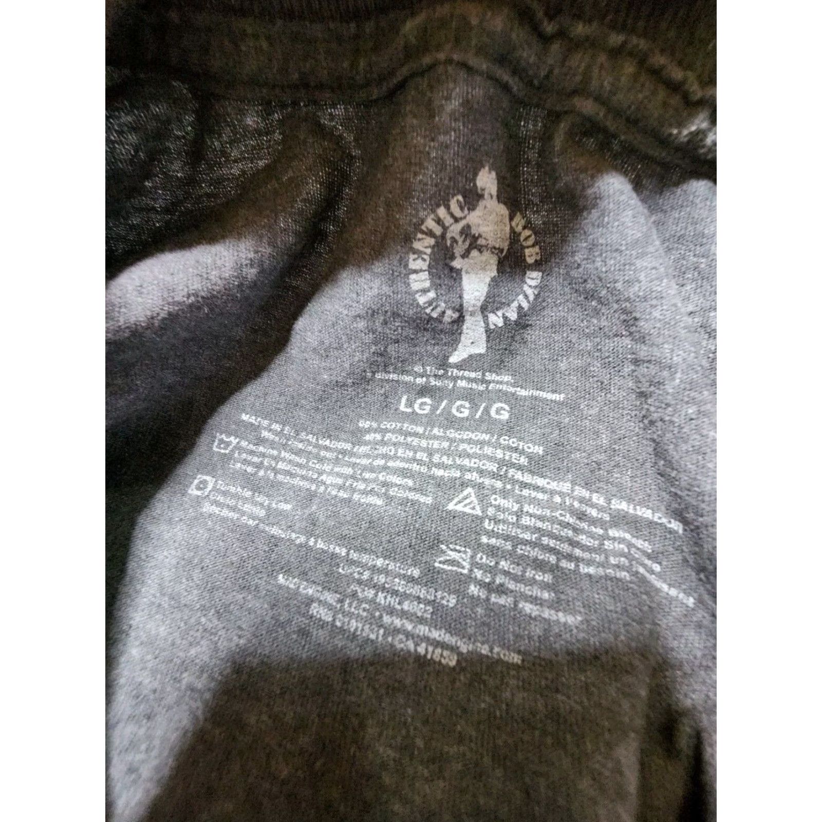 Vintage Officially Licensed Bob Dylan T Shirt Mens Gray Rock Concert Tee L Size US L / EU 52-54 / 3 - 4 Thumbnail