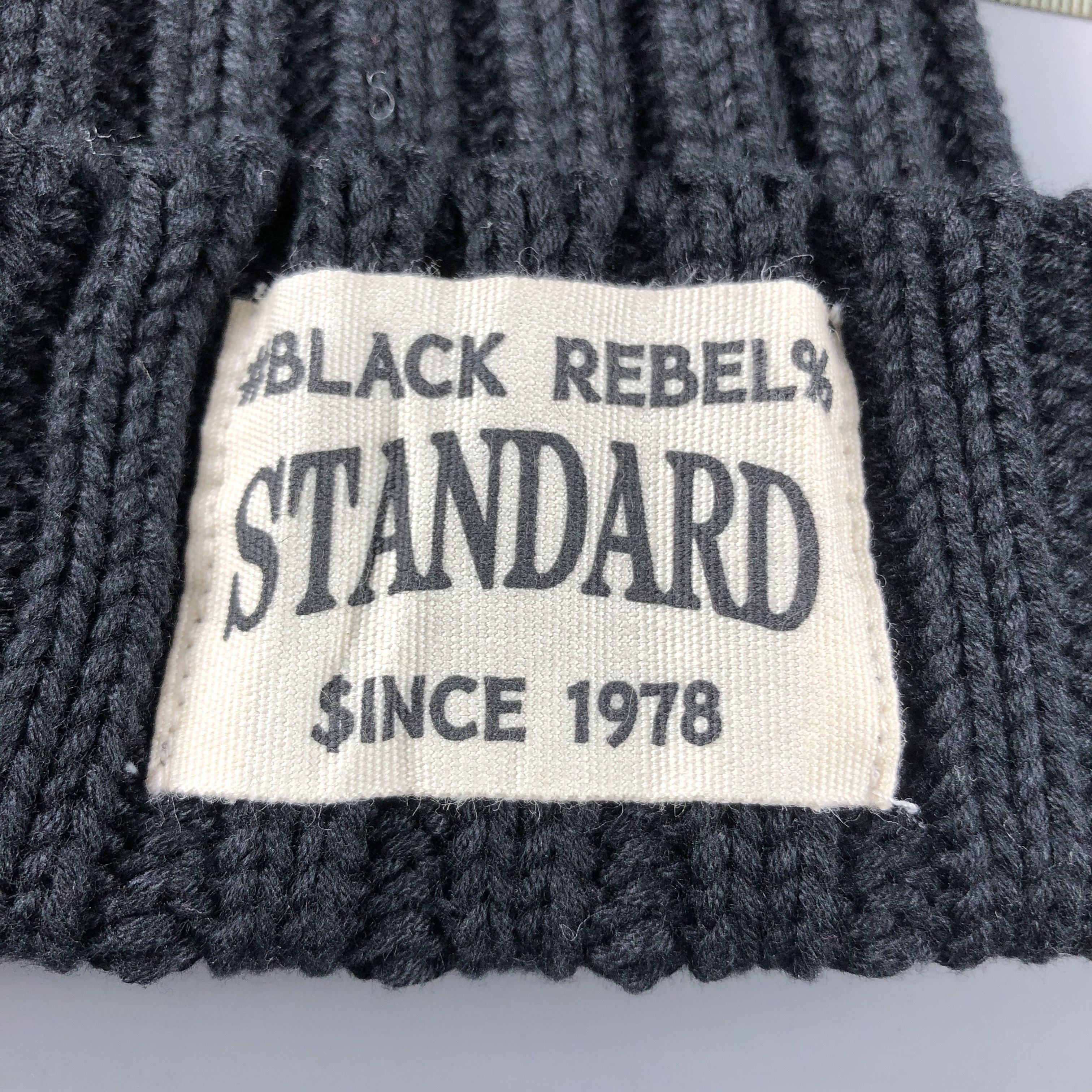 Vintage Black Rebel Standard Beanie Snow Hat Snow Cap -D814 Size ONE SIZE - 4 Thumbnail