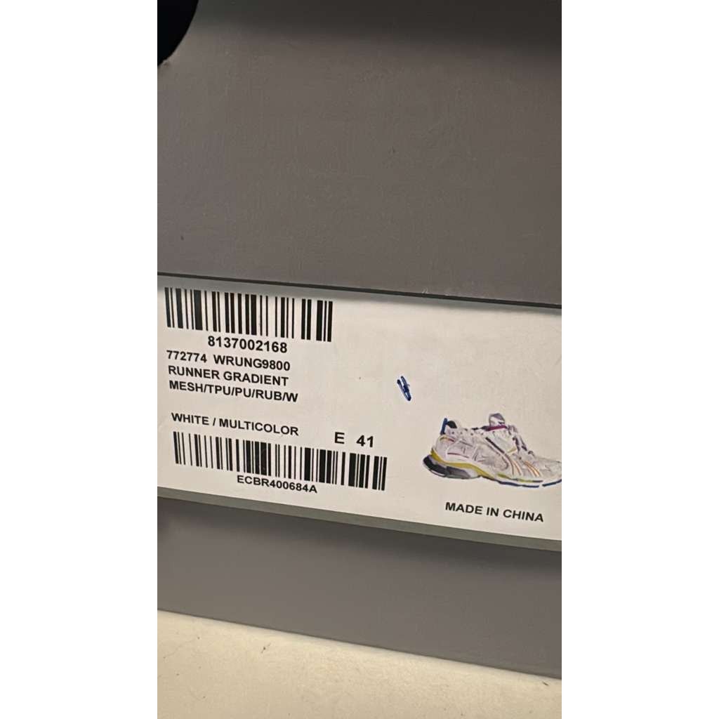 Balenciaga o1rshd1 Mesh Gardient Runner in White/Multicolor Size US 8 / EU 41 - 15 Thumbnail