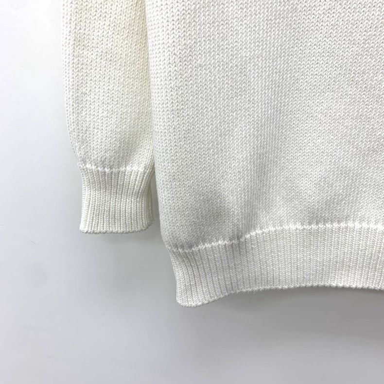 Loewe Loewe White logo lettered embossed cotton round neck long Size XS / US 0-2 / IT 36-38 - 4 Thumbnail