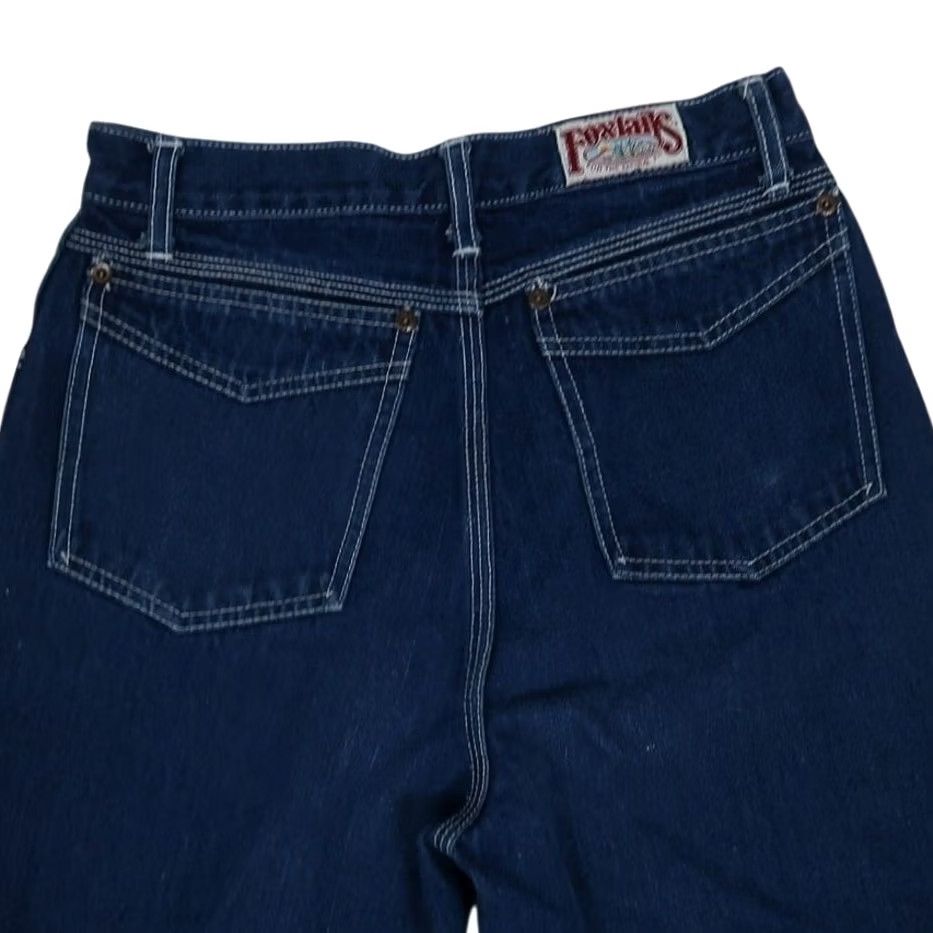 Vintage VINTAGE 90s Foxtails Dark Wash Blue High Rise Bootcut Flare Jeans 26" Jeans Women Womens Buttoms Size 26" / US 2 / IT 38 - 4 Thumbnail