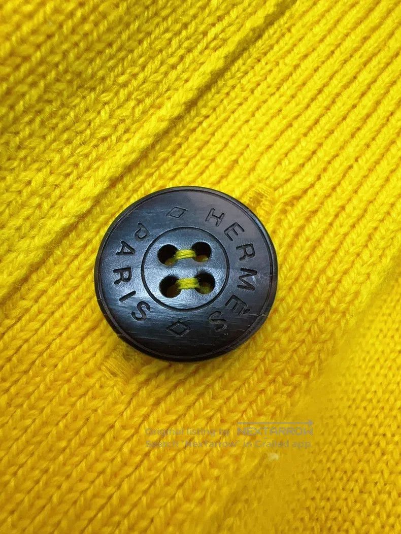 Hermes Hermes Yellow Cashmere Knit Open Cardigan Jacket Size XS / US 0-2 / IT 36-38 - 5 Thumbnail