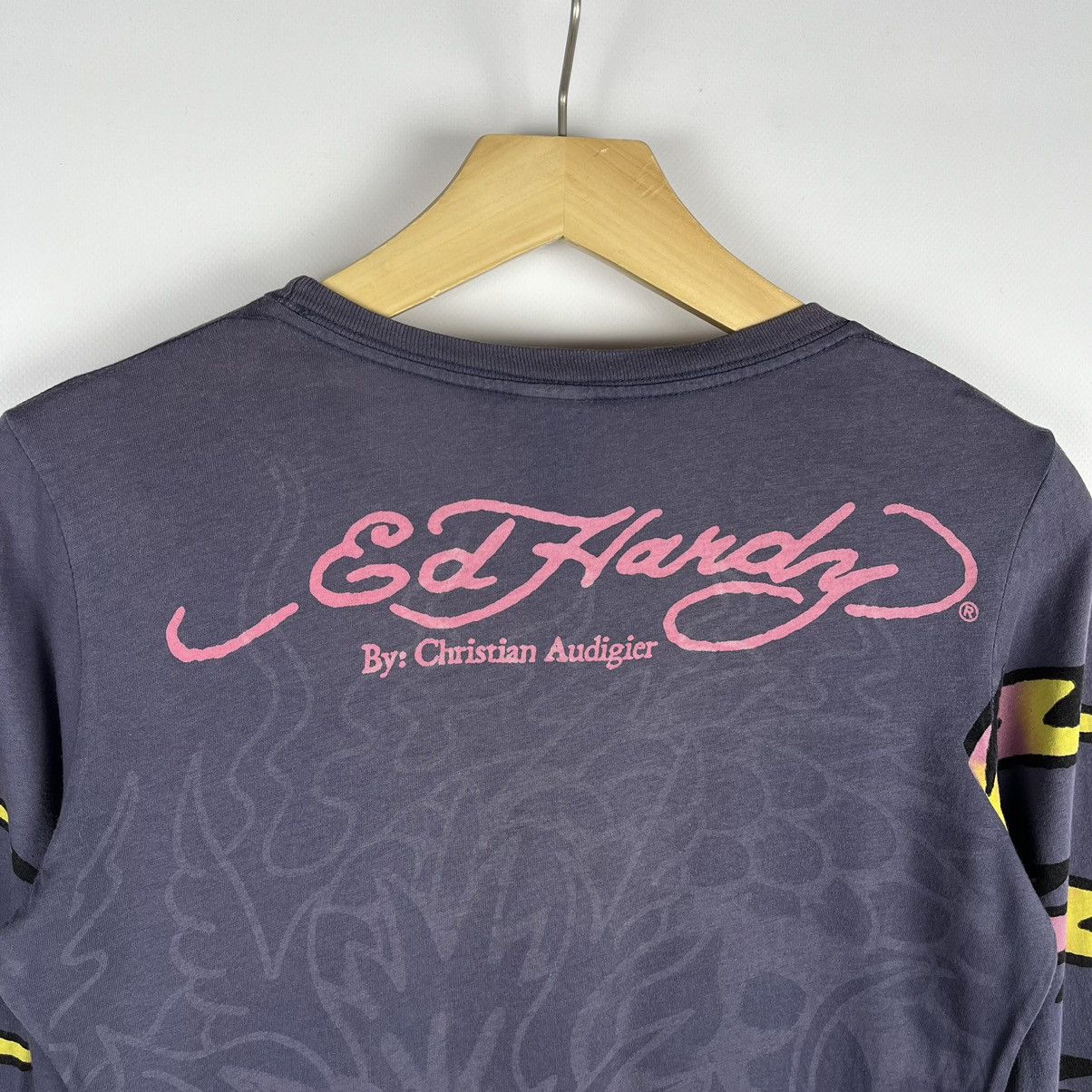 Ed Hardy Vintage Ed Hardy rare AOP panther longsleeve 90’s Size L / US 10 / IT 46 - 22 Thumbnail