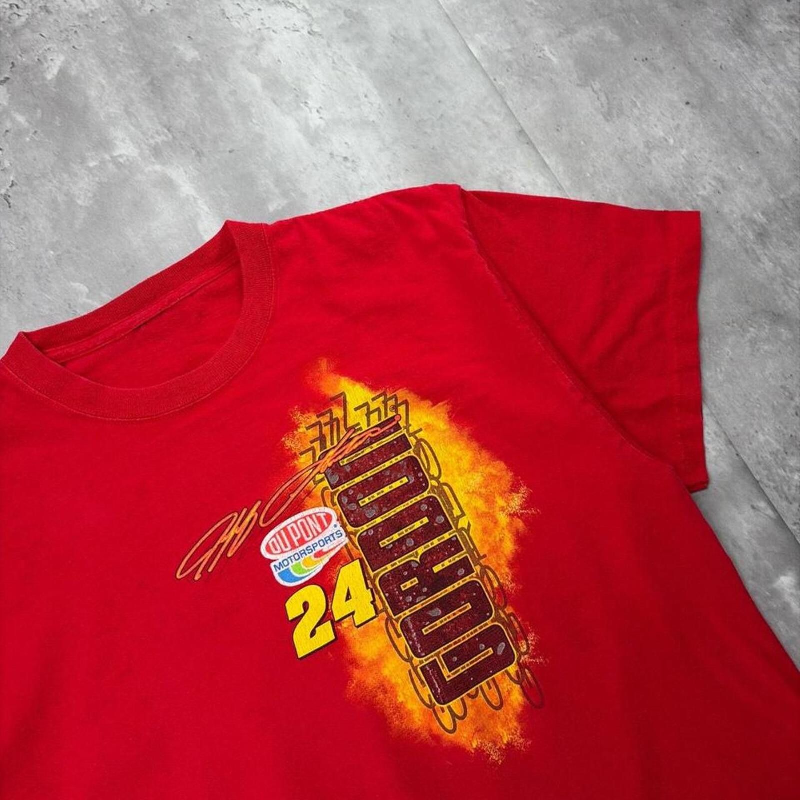 NASCAR Vintage Red Jeff Gordon 24 DuPont NASCAR Racing T Shirt Size US L / EU 52-54 / 3 - 5 Thumbnail