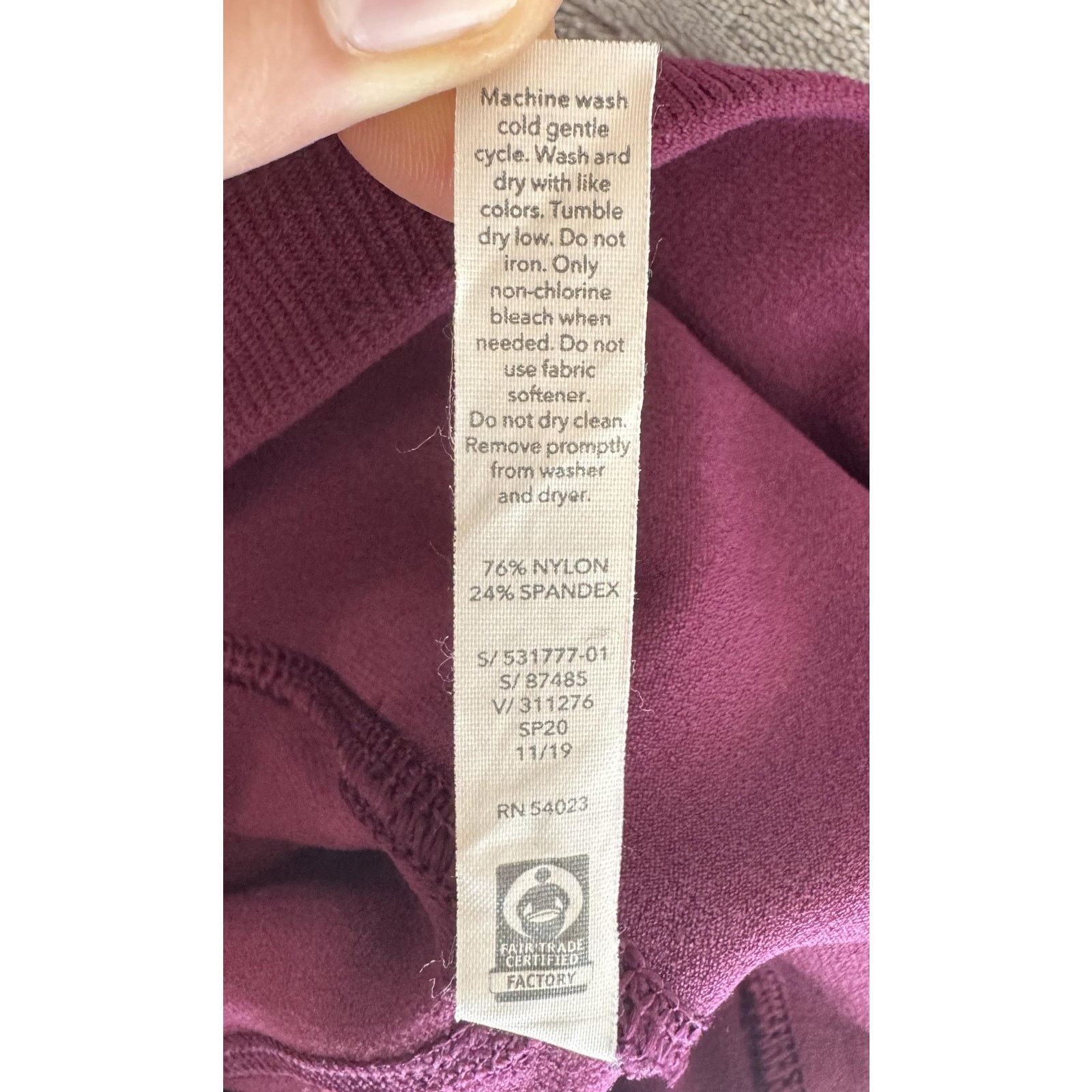 Athleta Athleta Womens XS Purple Seamless High Rise Yoga Leggings Size 27" / US 4 / IT 40 - 5 Thumbnail