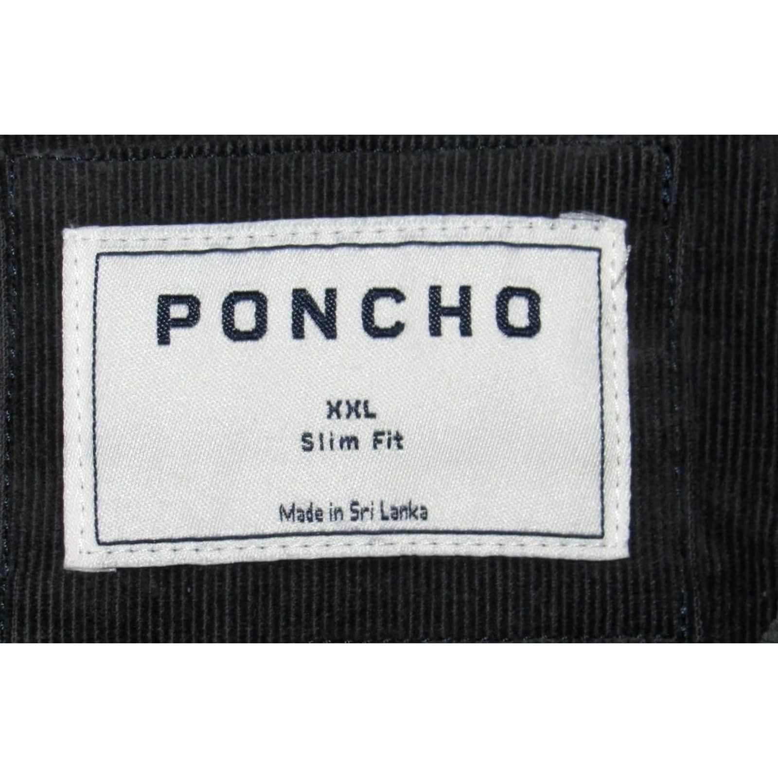 Vintage PONCHO Dark Grey Long Sleeve Corduroy Pearl Snap Shirt Slim Fit XXL Mens Size US XXL / EU 58 / 5 - 4 Thumbnail