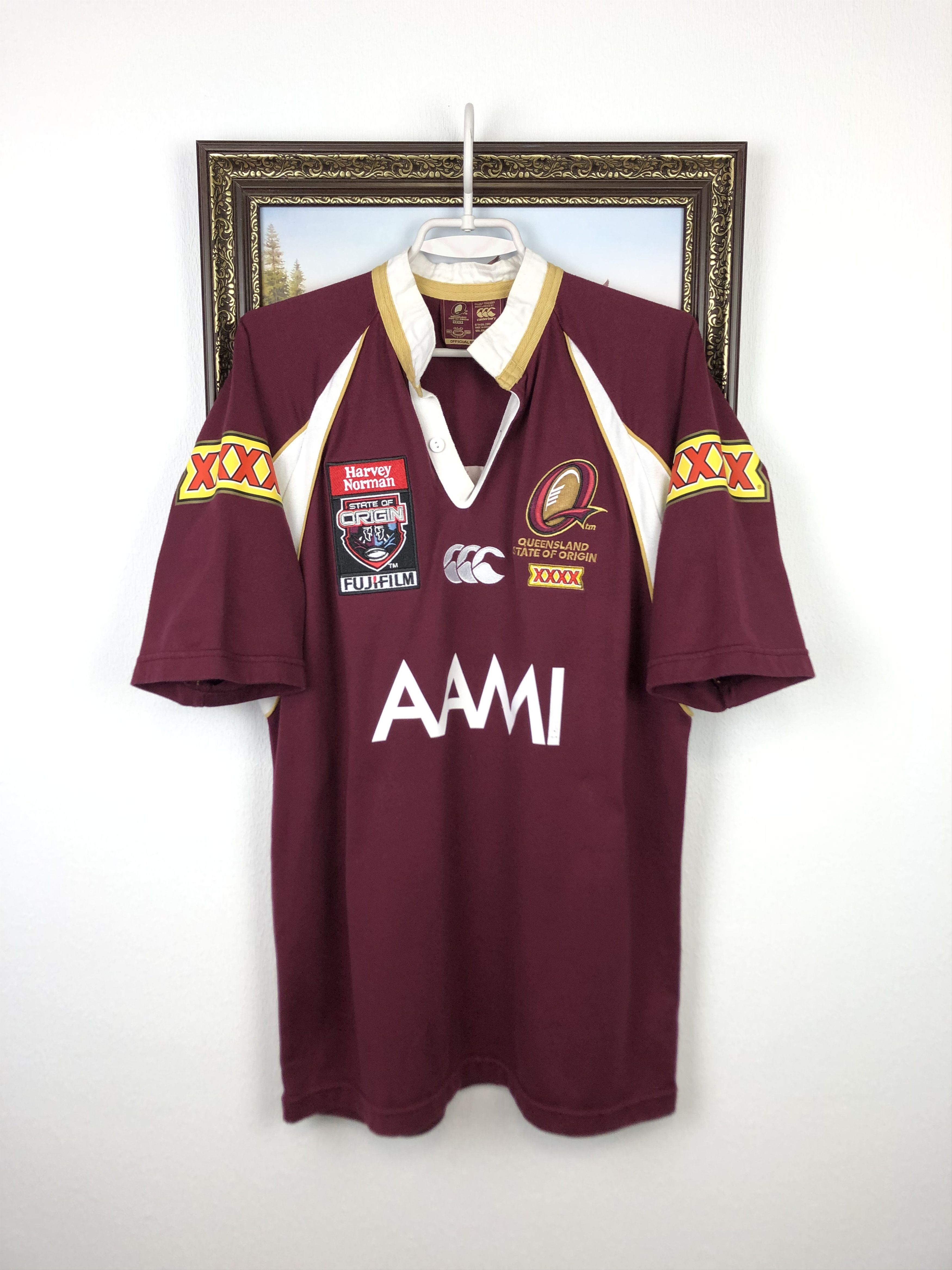 Vintage Vintage Queensland State of Origin Maroon Rugby Jersey Tee Size US M / EU 48-50 / 2 - 1 Thumbnail