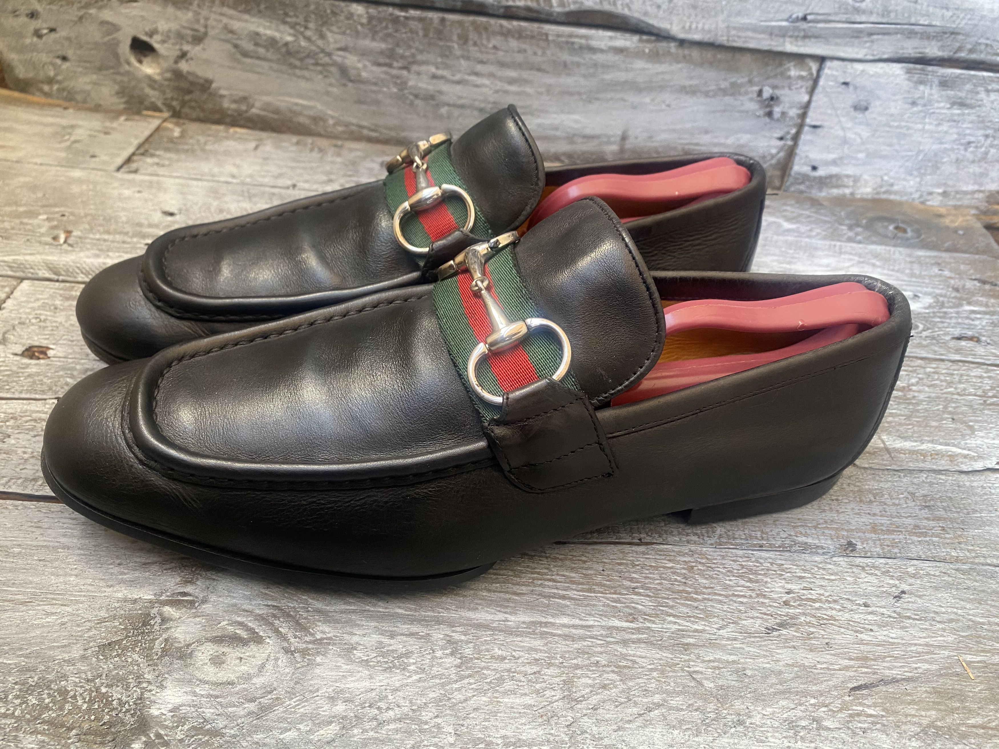 Designer × Gucci Gucci horsebit playboy three stripe jordan loafers sz 40E Size US 7 / EU 40 - 8 Thumbnail