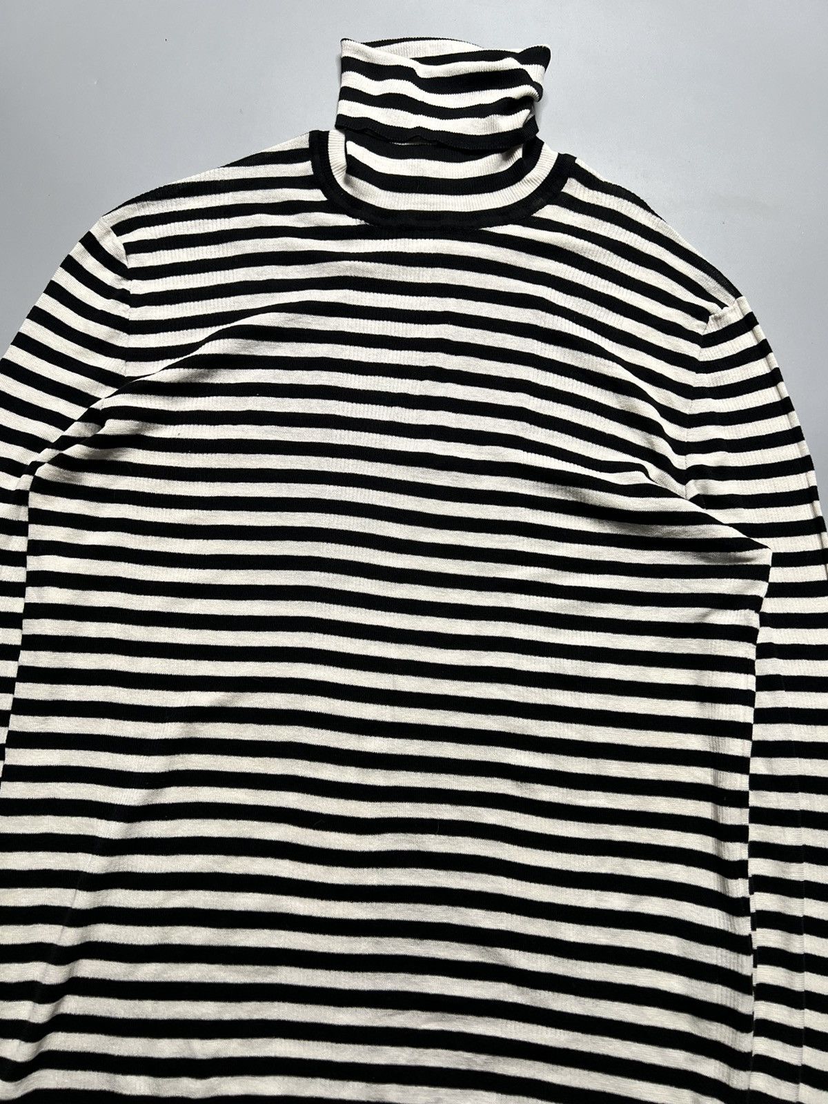 Saint Laurent Paris Saint Laurent 2019 Striped Turtle Neck Jumper Size US XL / EU 56 / 4 - 2 Thumbnail