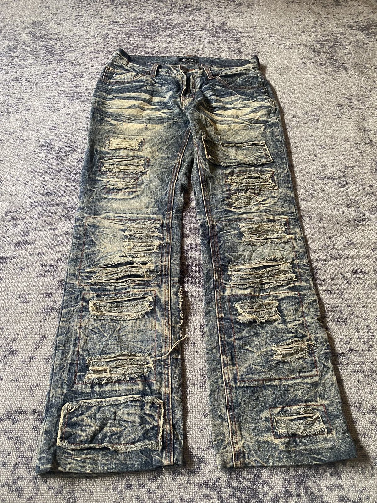 LOWBOX Y2k Lowbox D-Blu distressed ifsixwasnine bootcut jeans Size US 32 / EU 48 - 3 Thumbnail