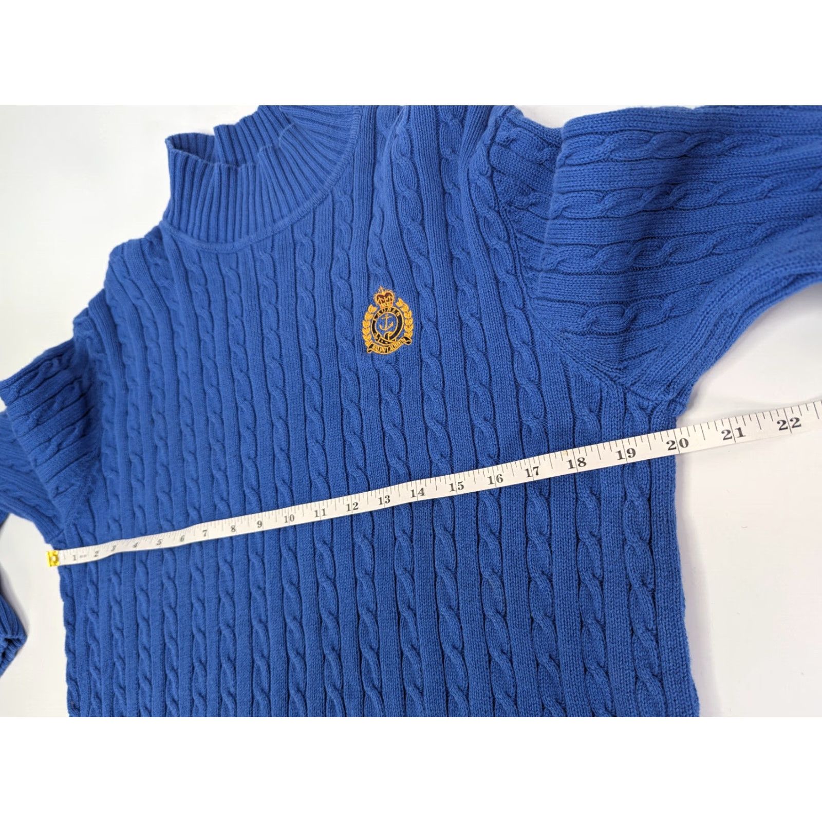 Ralph Lauren Lauren Ralph Lauren Cableknit Turtle Neck Sweater Blue Women's XL Pullover Knit Pullover Shirt? Size XL / US 12-14 / IT 48-50 - 7 Thumbnail