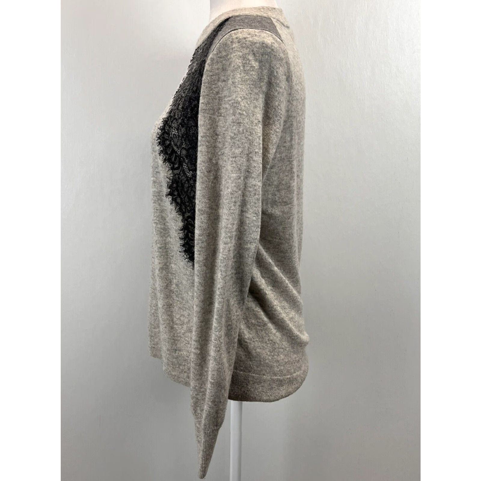 J.Crew J. Crew Wool Blend Sweater Women's Small Gray Crew Neck Pullover Fall Winter Size S / US 4 / IT 40 - 2 Thumbnail