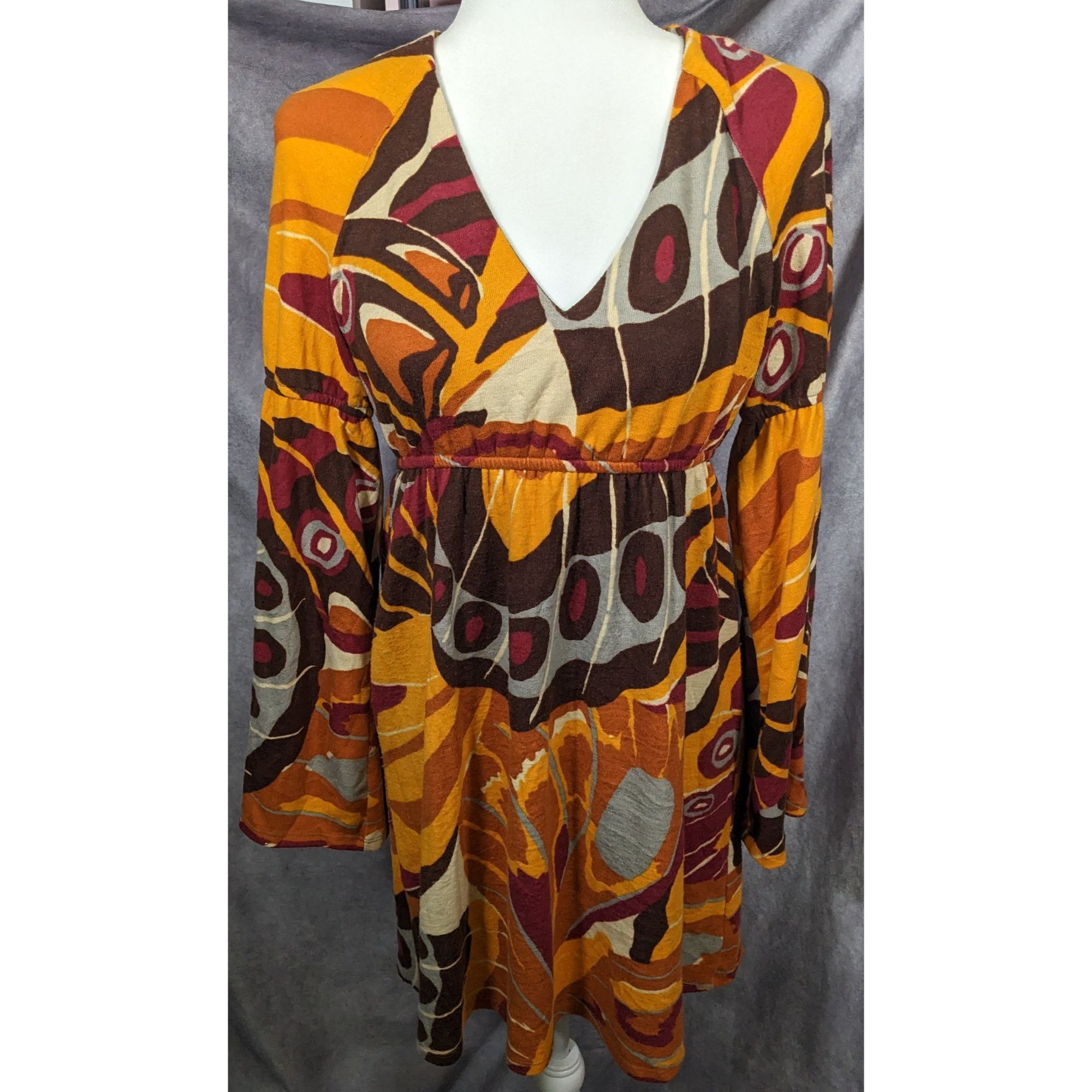 Other Judith March Retro Bell Sleeve Mini Dress Size L / US 10 / IT 46 - 4 Thumbnail