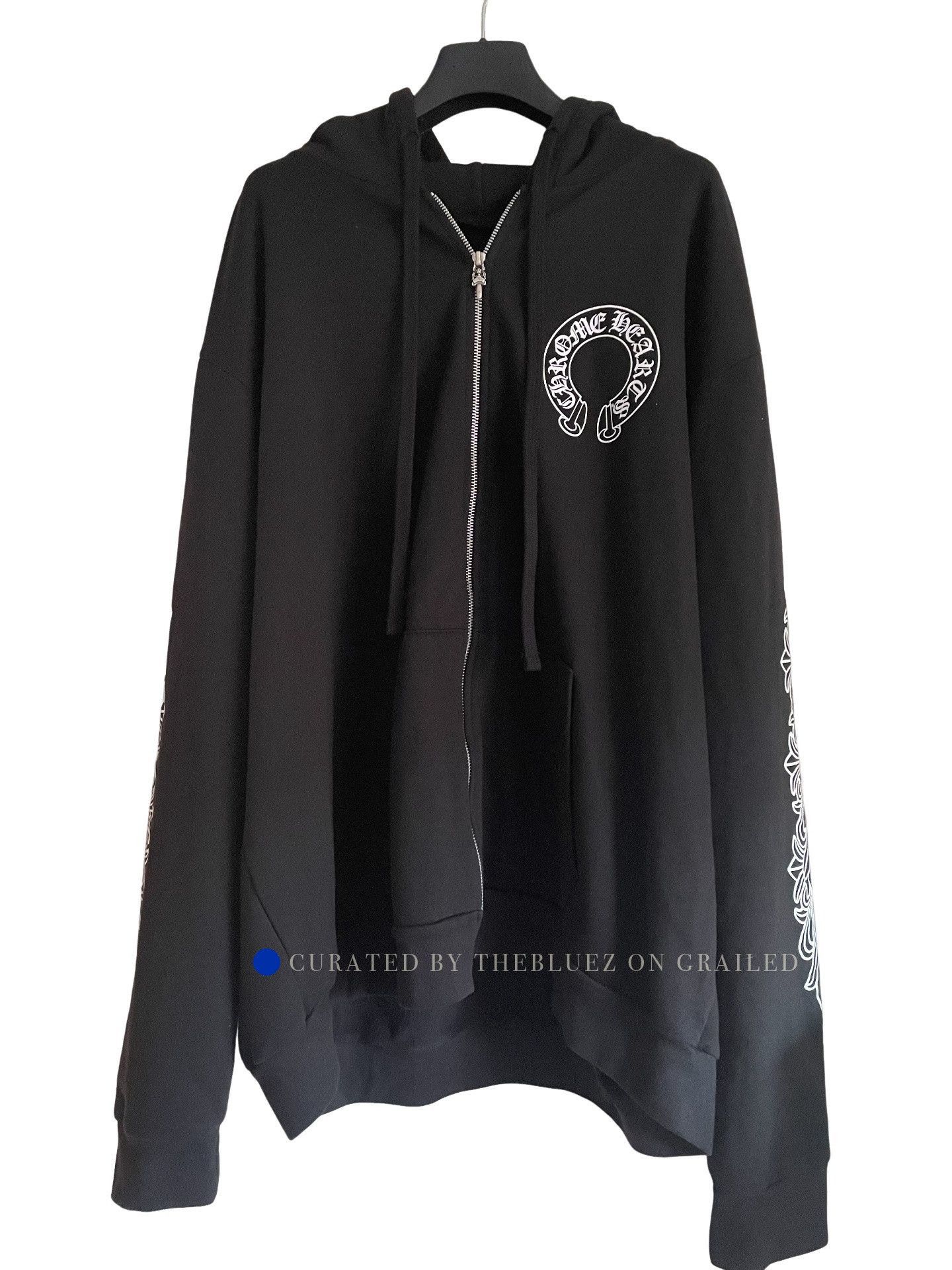 Chrome Hearts Black Zip-Up Hoodie with Graphic Print Size US XXL / EU 58 / 5 - 1 Thumbnail