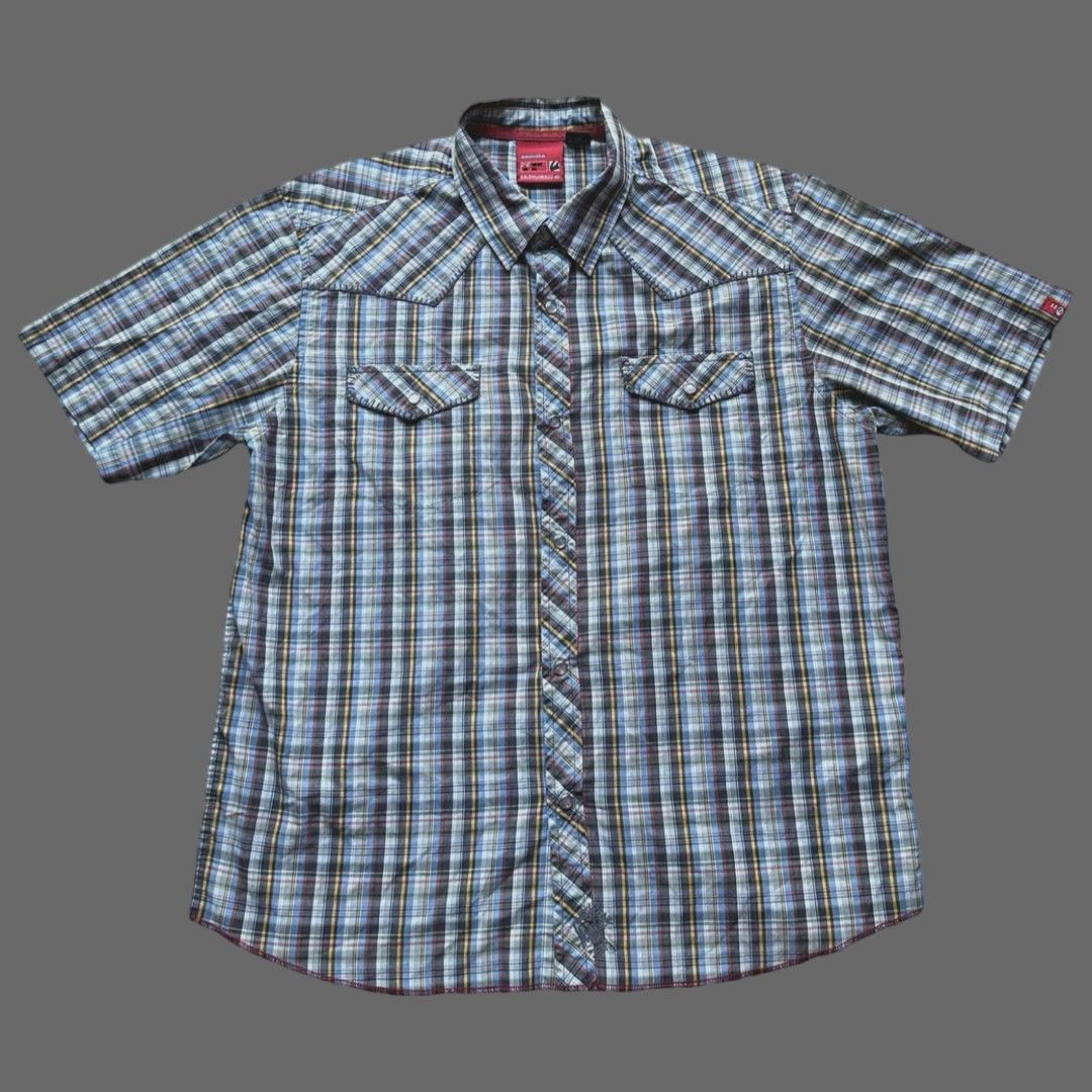 Quiksilver Y2K Quiksilver QuikJean Pearl Snap Shirt Multicolor XL EUC Size US XL / EU 56 / 4 - 1 Thumbnail
