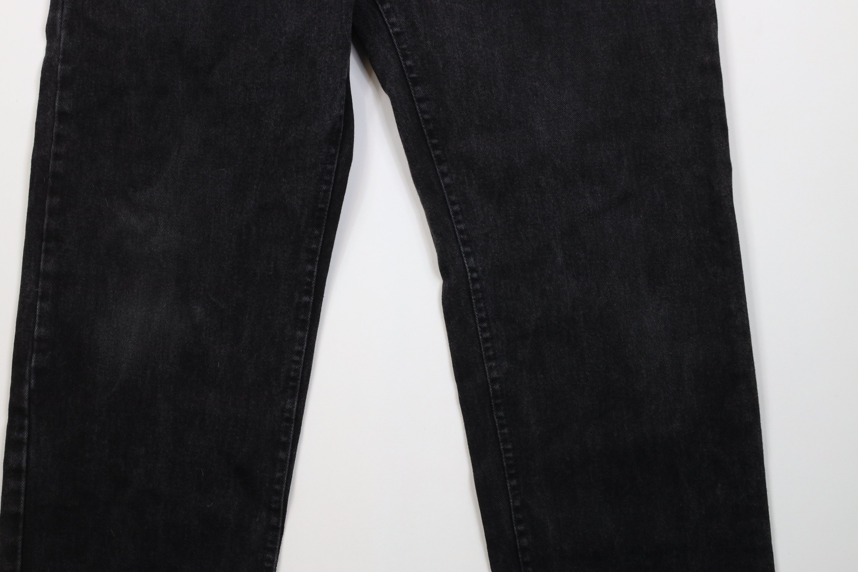 Lee Vintage 90s Lee Faded Straight Leg Denim Jeans Black Cotton Size US 34 / EU 50 - 4 Thumbnail