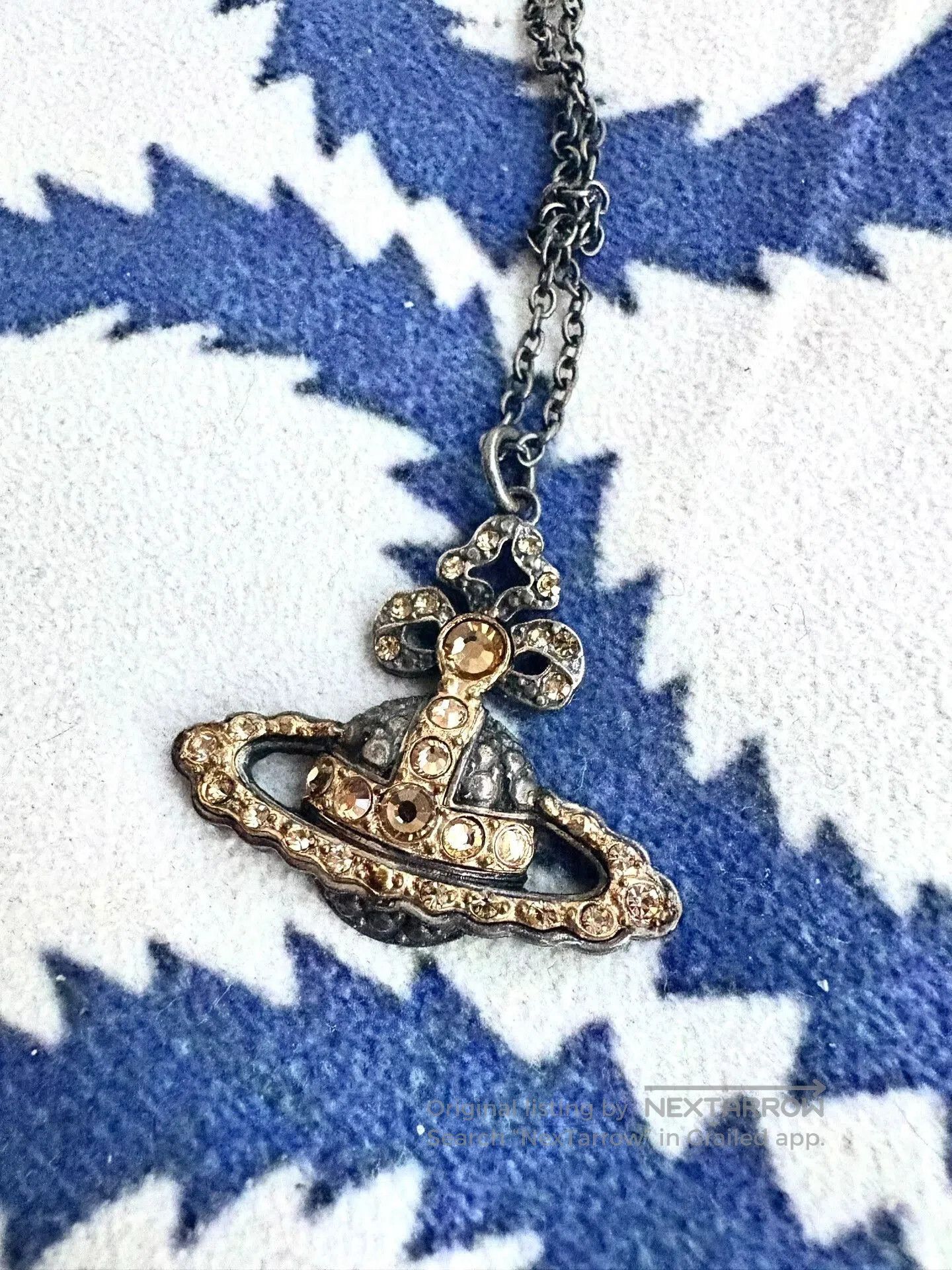 Vivienne Westwood Vivienne Westwood Black Saturn Bow Necklace. Size ONE SIZE - 1 Thumbnail