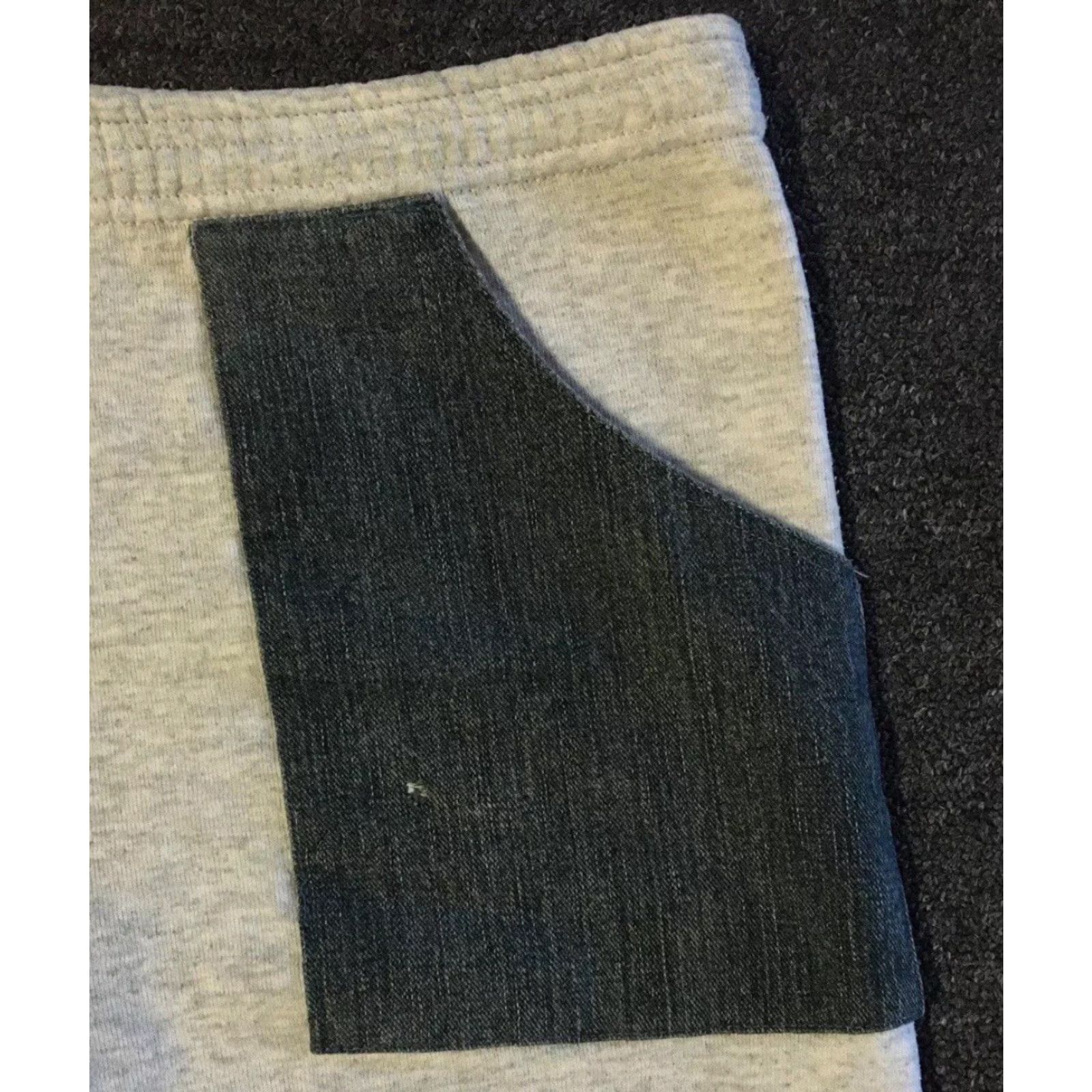Denime VINTAGE Faded Denim Pocket Sweatpants L USA Grunge Track PE Gym Skate Surf Pants Men L Gray 80s 90s USA Retro Activewear Pockets Size US 33 - 2 Thumbnail