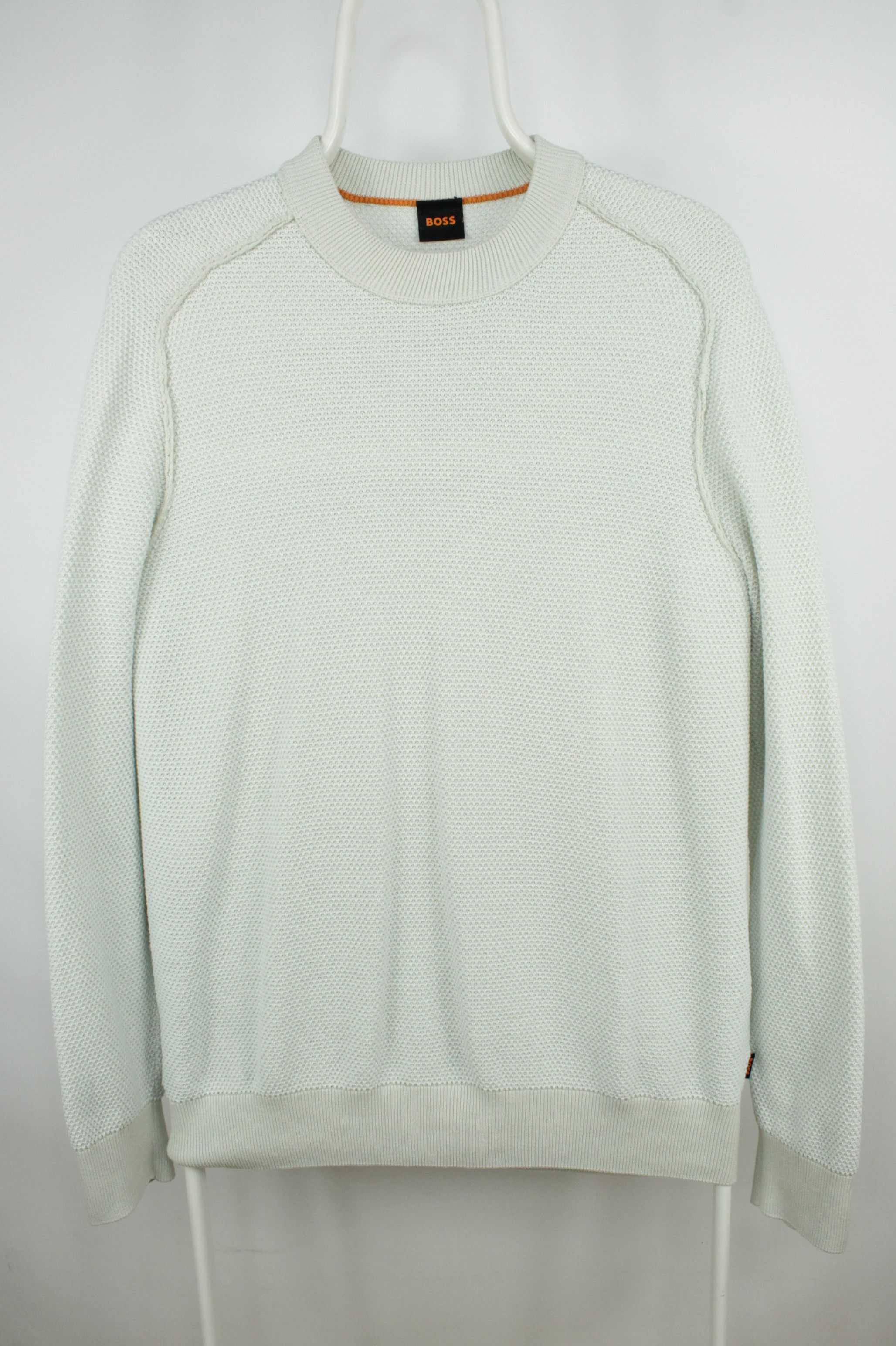 Hugo Boss Hugo Boss Akopak Chunky Knit Beige Cotton Pullover Sweater Size US L / EU 52-54 / 3 - 3 Thumbnail