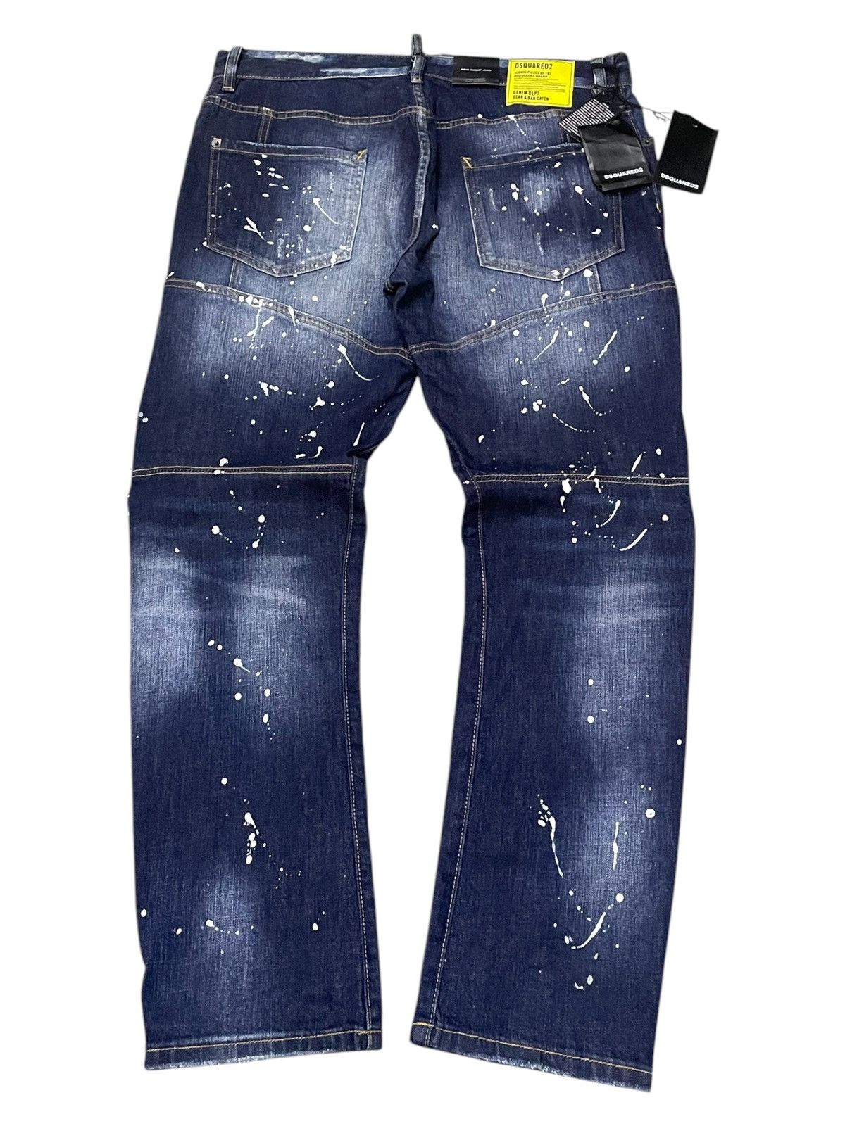 Dsquared2 BNWT Dsquared2 $800 Biker Distressed Paint Splatter Jeans Size US 34 / EU 50 - 2 Thumbnail
