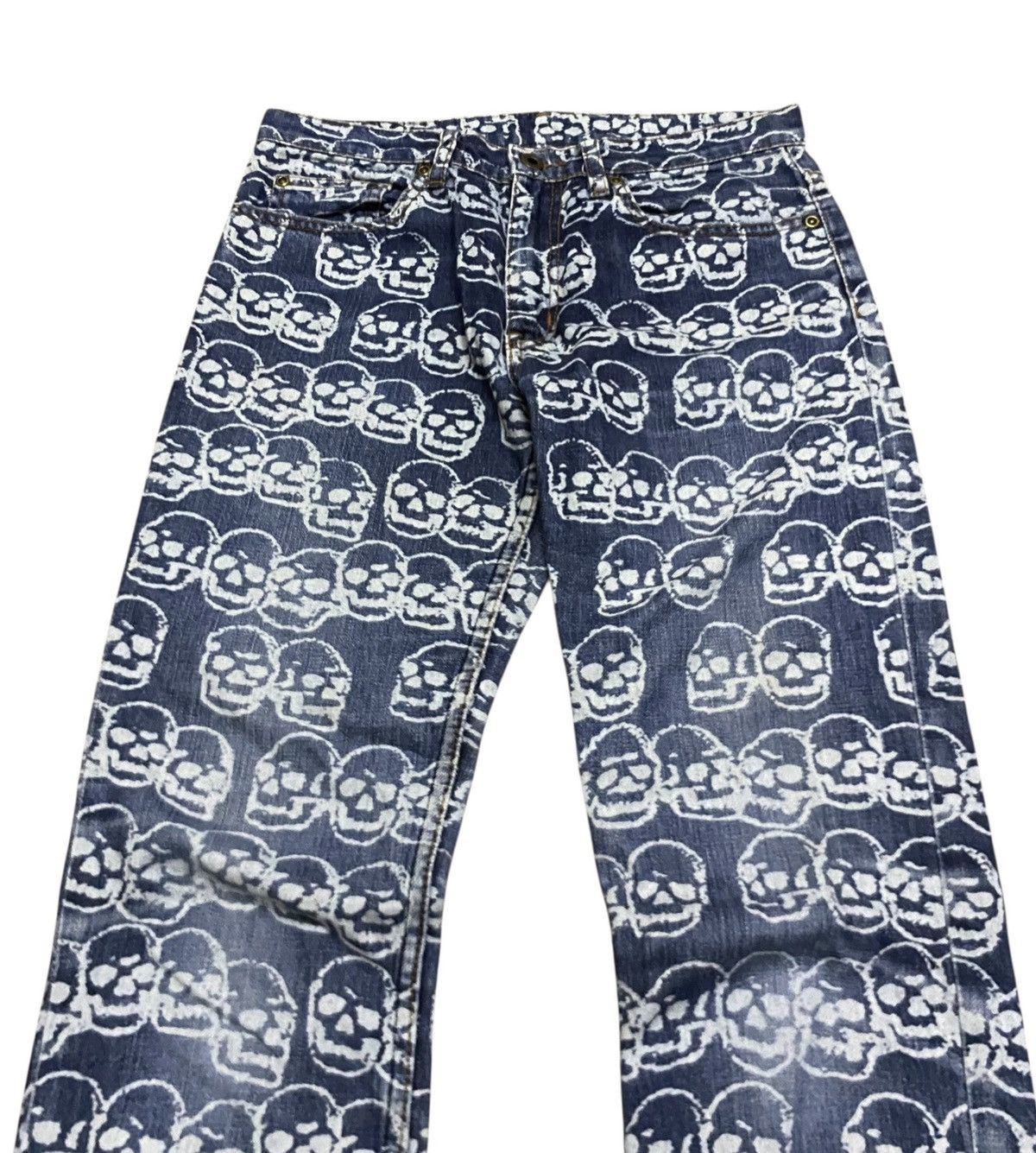 Hysteric Glamour Very Rare Vintage Hysteric Glamour Skull Print Jeans 1999s Size US 28 / EU 44 - 3 Thumbnail
