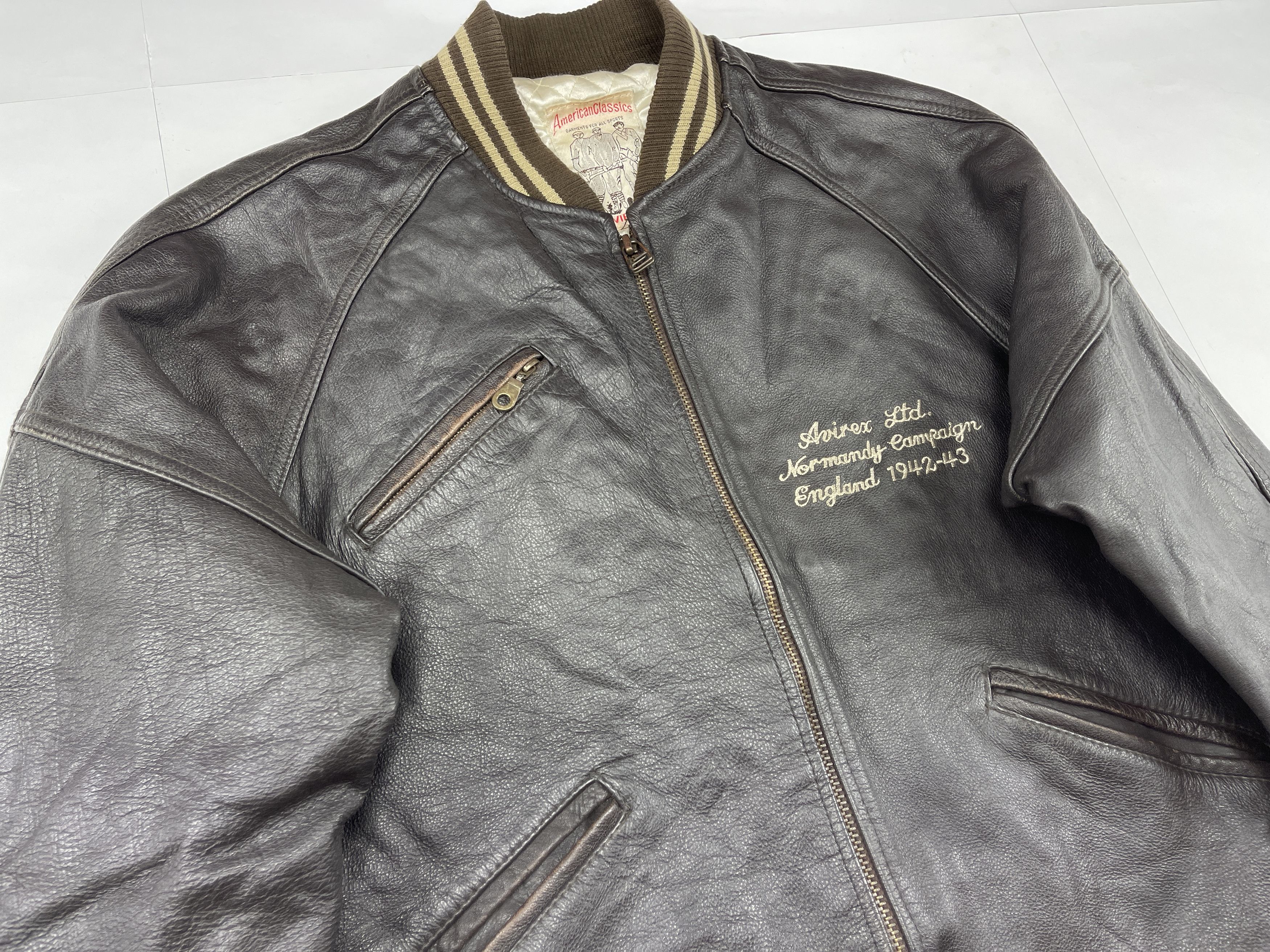 Avirex AVIREX leather jacket, vintage, 90s hip hop 1990s varsity XL Size US XL / EU 56 / 4 - 11 Thumbnail