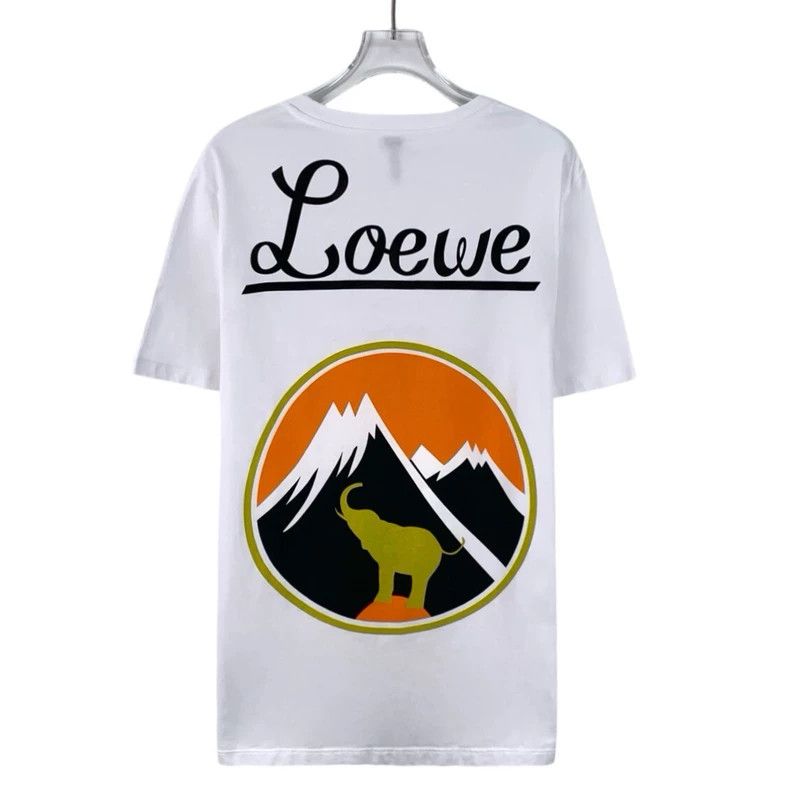 Loewe Loewe White lettered snow mountain print cotton round neck Size L / US 10 / IT 46 - 2 Thumbnail