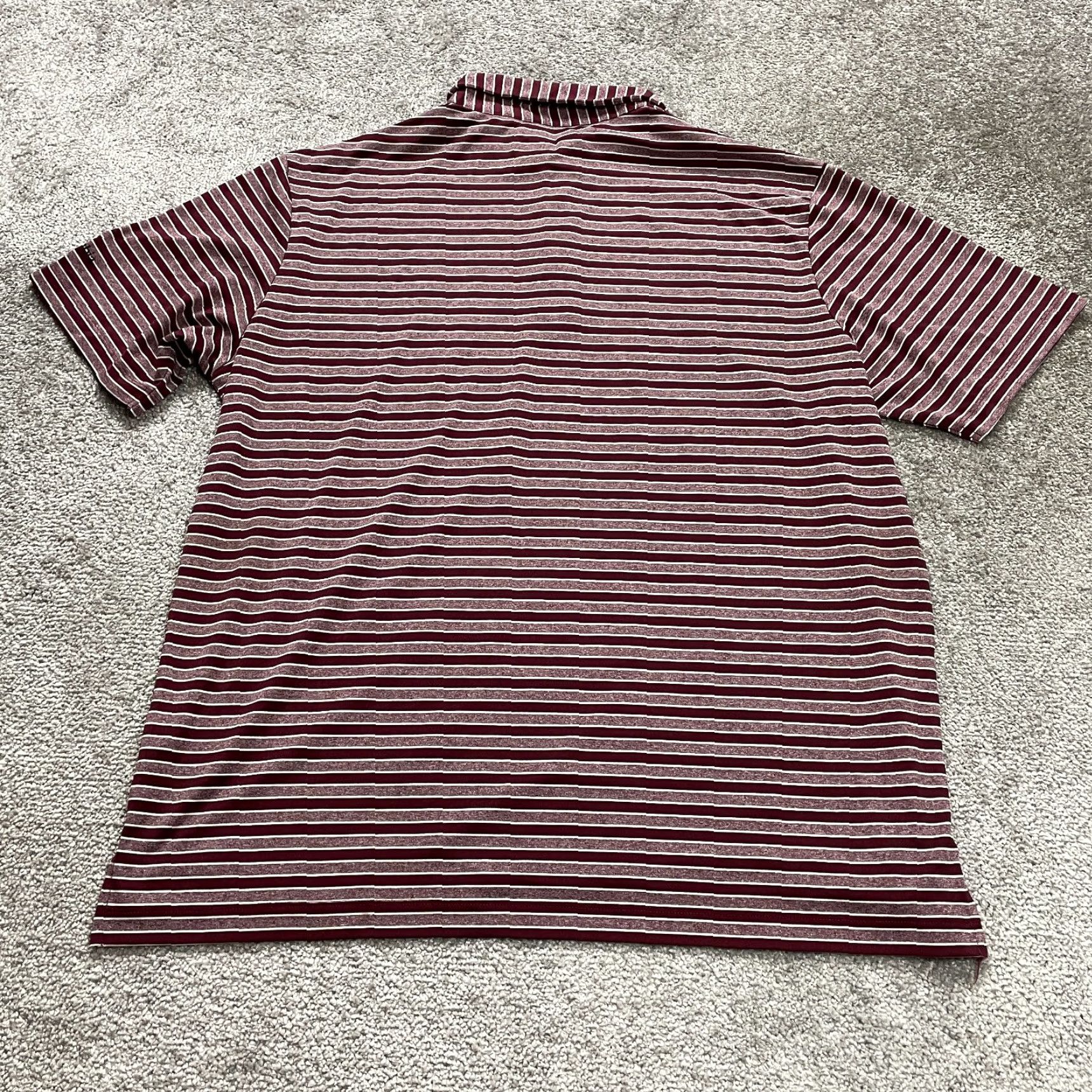 Vintage Columbia Golf Polo Shirt Mens XL Maroon Striped Short Sleeve Collared Active Top Size US XL / EU 56 / 4 - 2 Thumbnail