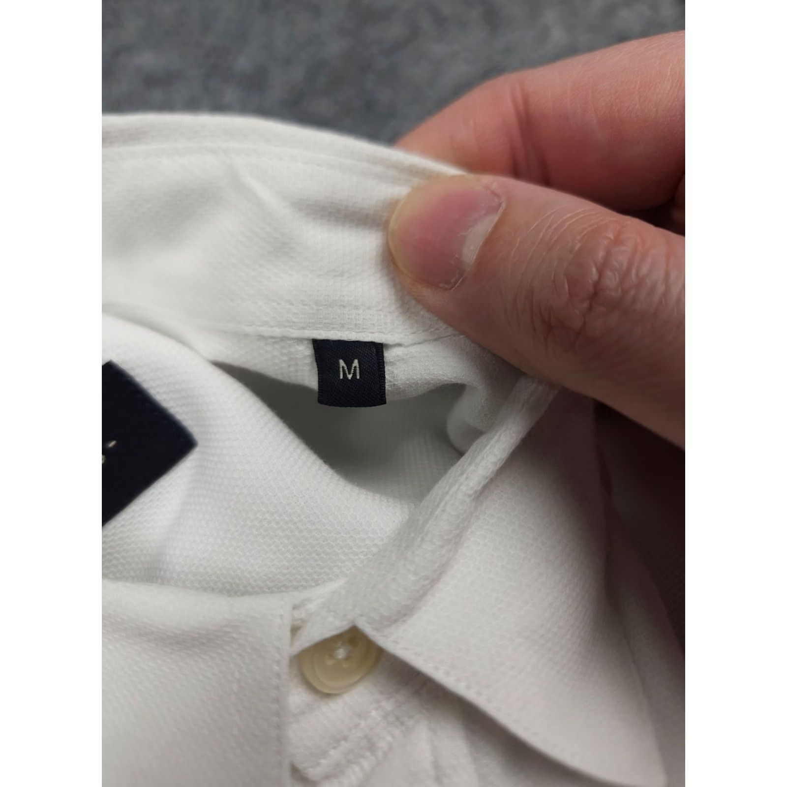Balibaris Shirt Mens Medium White Button Up Long Sleeve Casual Cotton, Men's — image 6 of 6