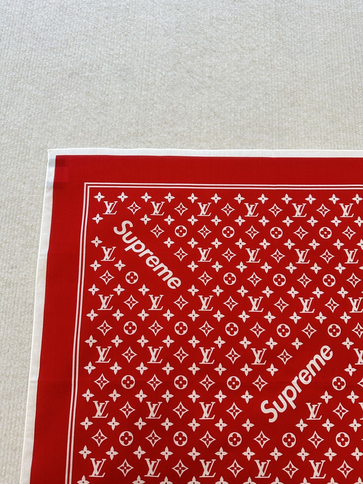 Louis Vuitton Supreme Louis Vuitton LV x Supreme Monogram Bandana Grailed