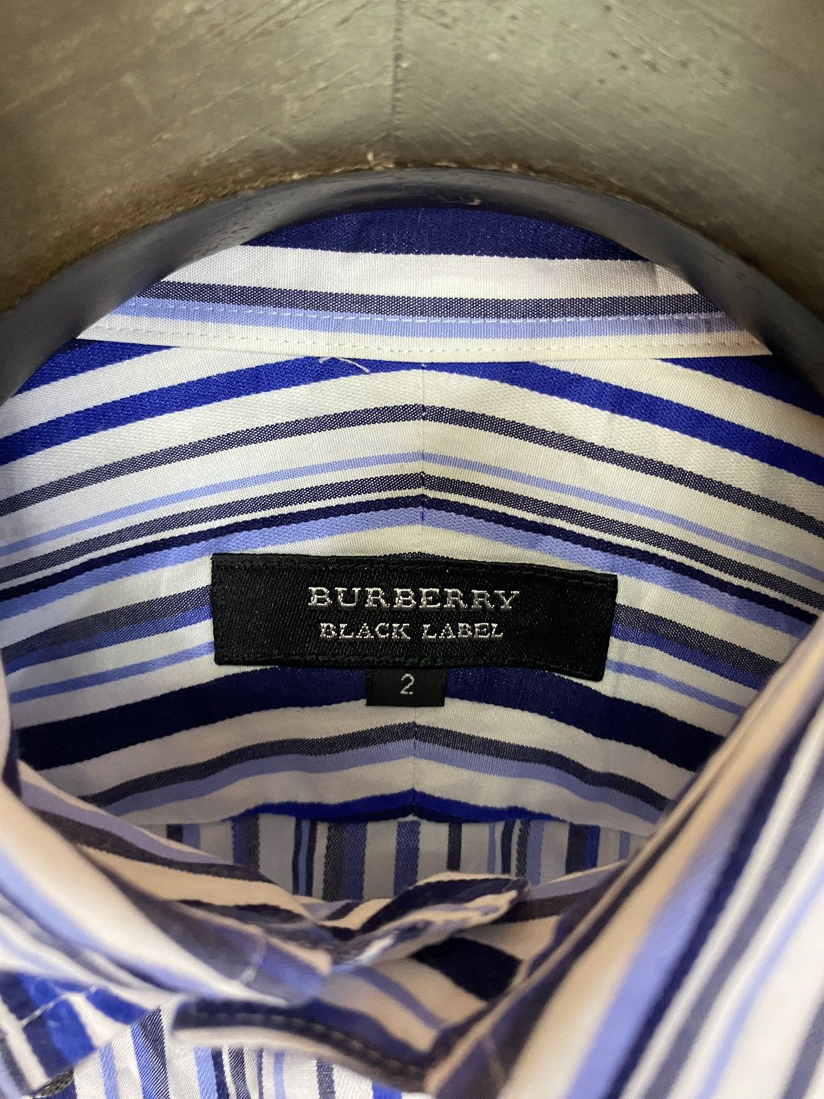 Burberry × Vintage Burberry black label striped shirt button ups Size US M / EU 48-50 / 2 - 3 Thumbnail