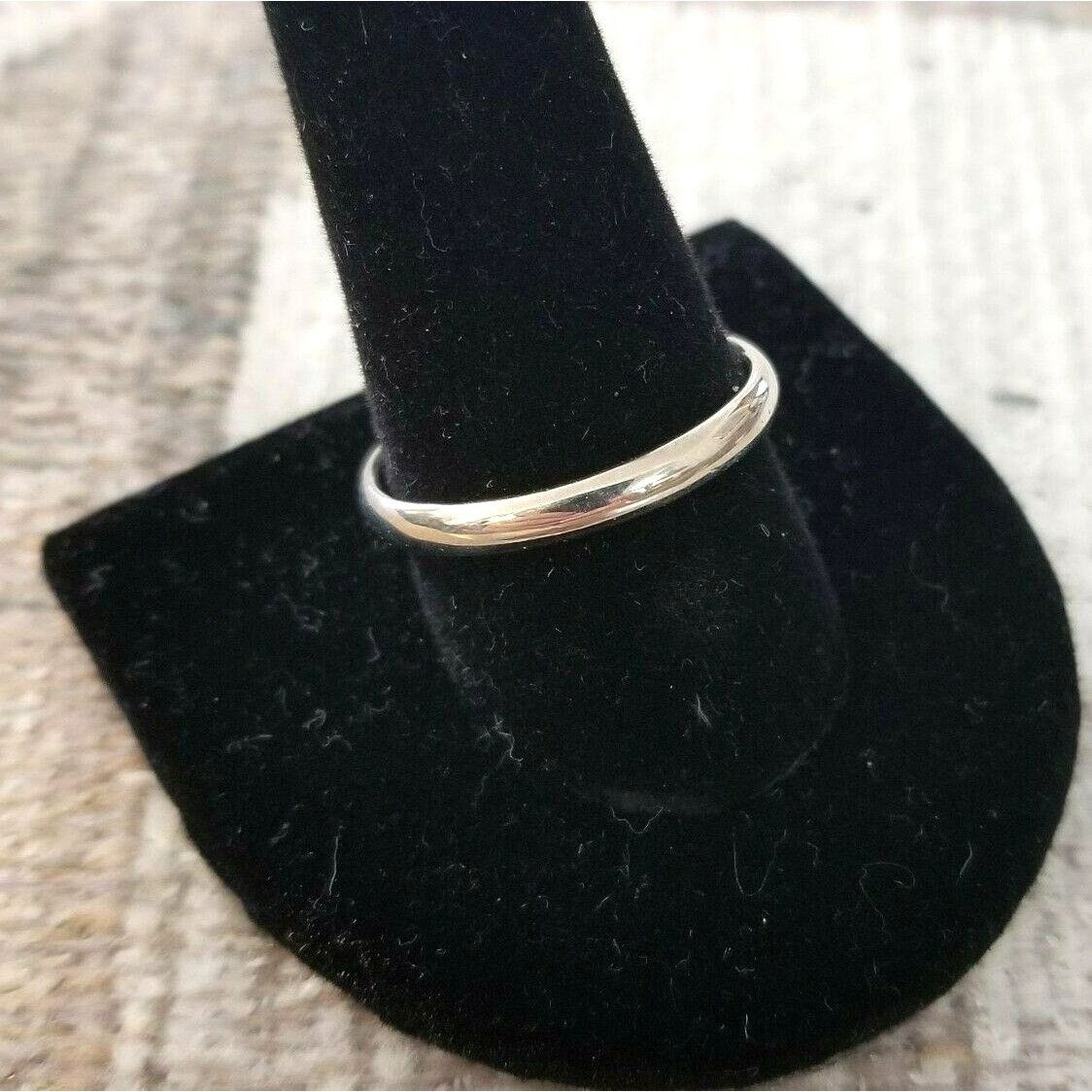 Other 14kt White Gold Ring Band Dome Wedding Size 12.5 Mens or Wom Size ONE SIZE - 2 Thumbnail