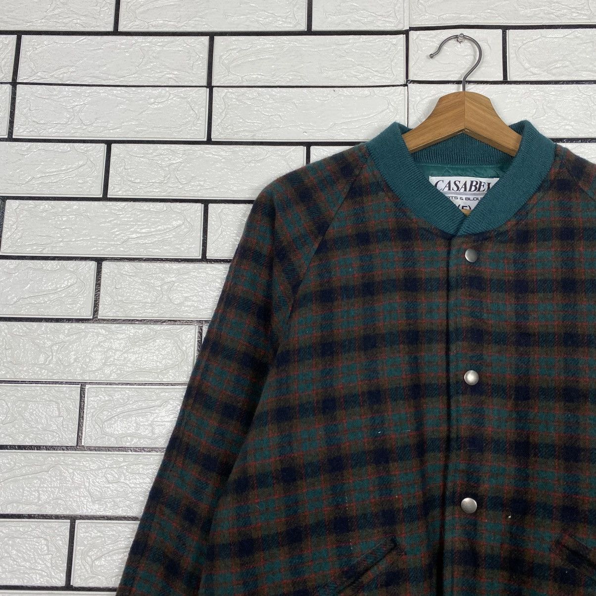 Japanese Brand 📌Vintage Bomber Jacket Wool Casabel Tartan Issey Miyake Size US M / EU 48-50 / 2 - 8 Thumbnail