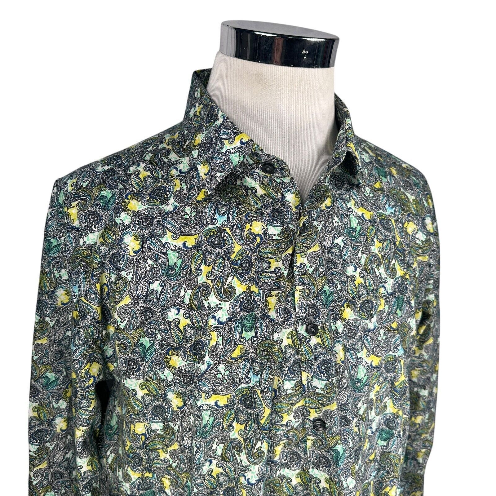 Jared Lang Jared Lang Paisley Shirt Mens 3XL XXXL Multicolor Button Up Size US XXL / EU 58 / 5 - 2 Thumbnail