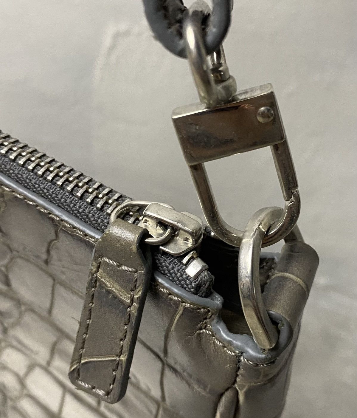By Far By Far Rachel Small Croc-Embossed Shoulder Bag Size ONE SIZE - 6 Thumbnail