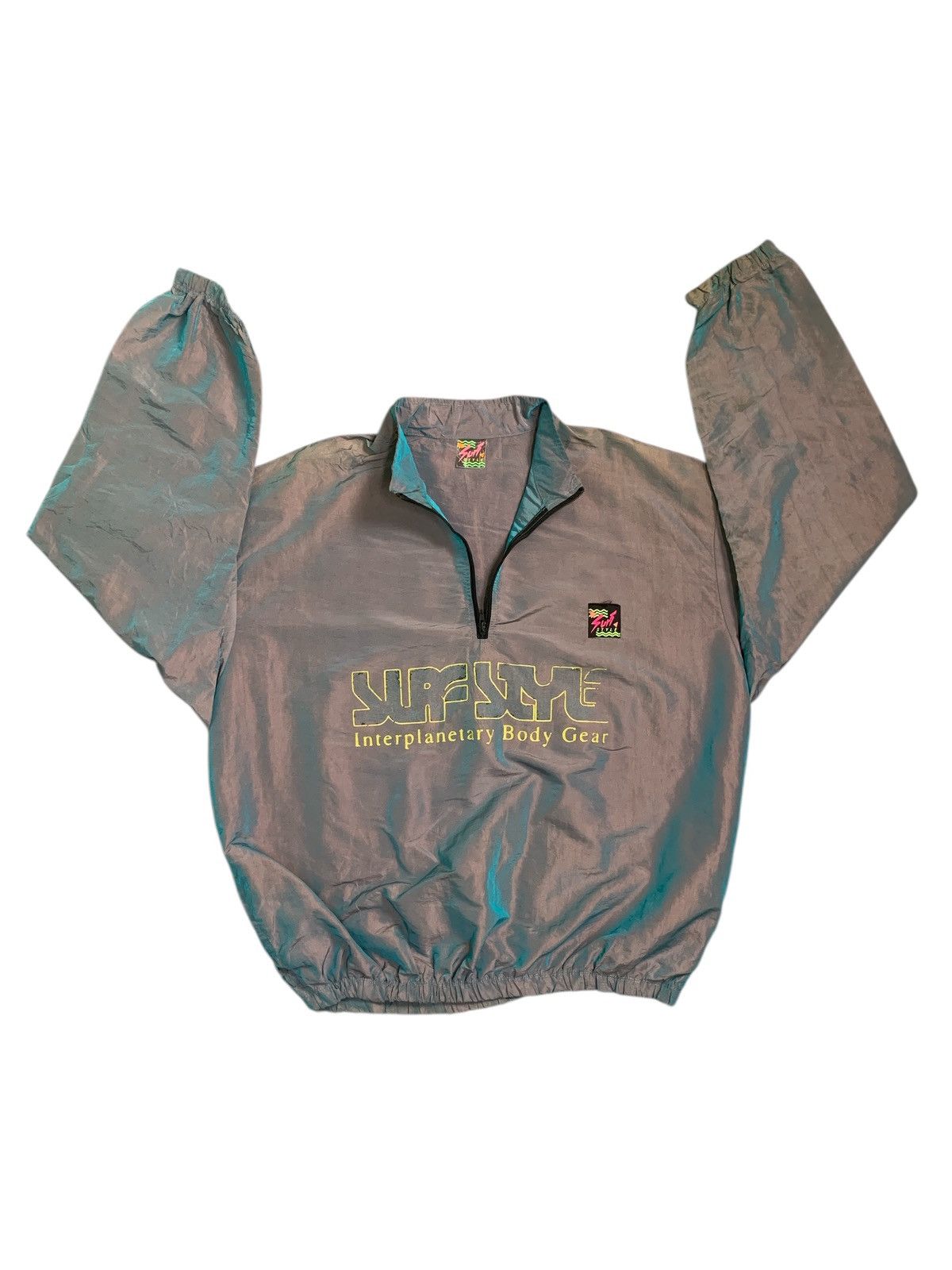 Other Vintage 90’s Surf Style Reflective Half Zipper Windbreaker Size US XXL / EU 58 / 5 - 3 Thumbnail