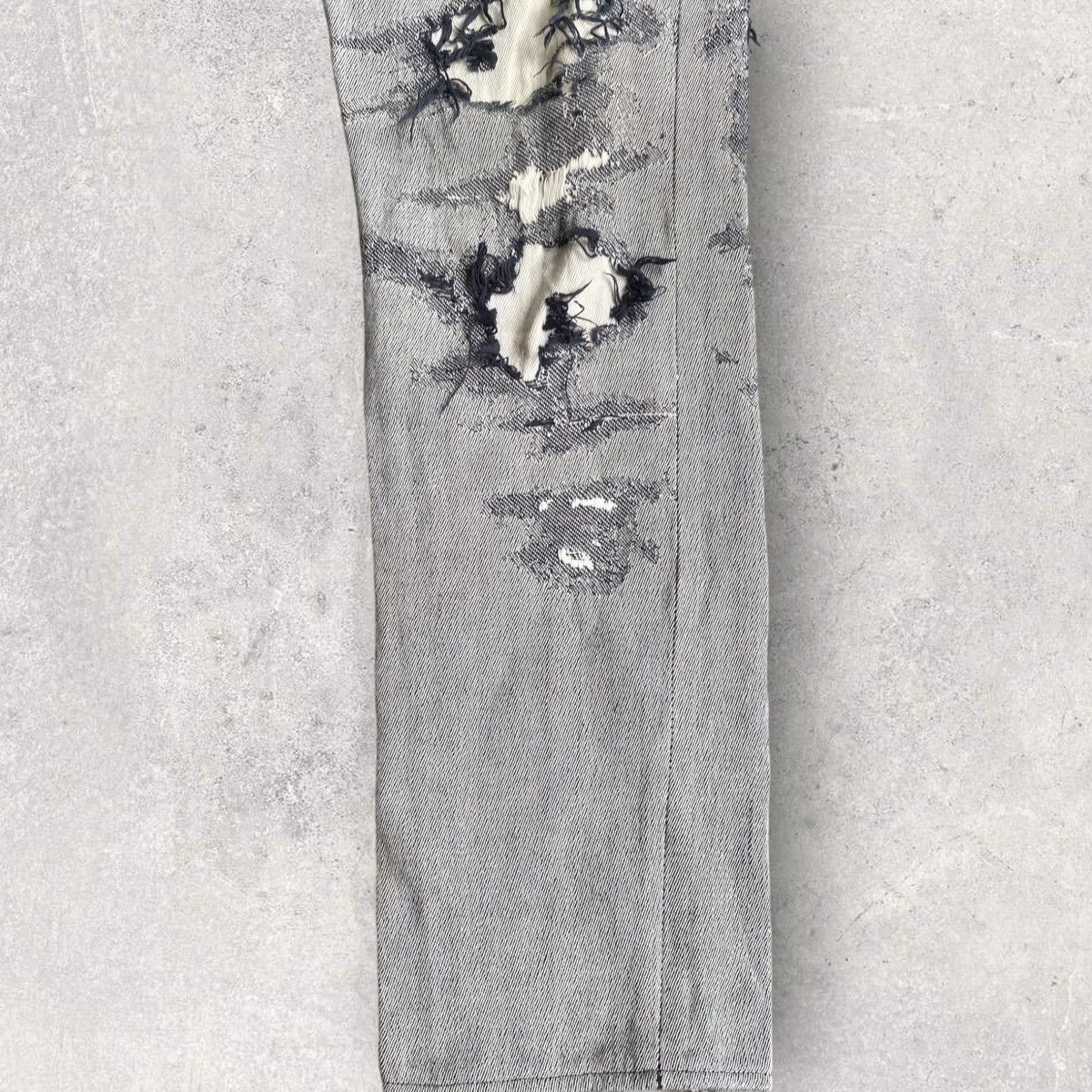 Issey Miyake APOC Jacquard Destroyed And Repaired Jeans Size US 29 - 3 Thumbnail