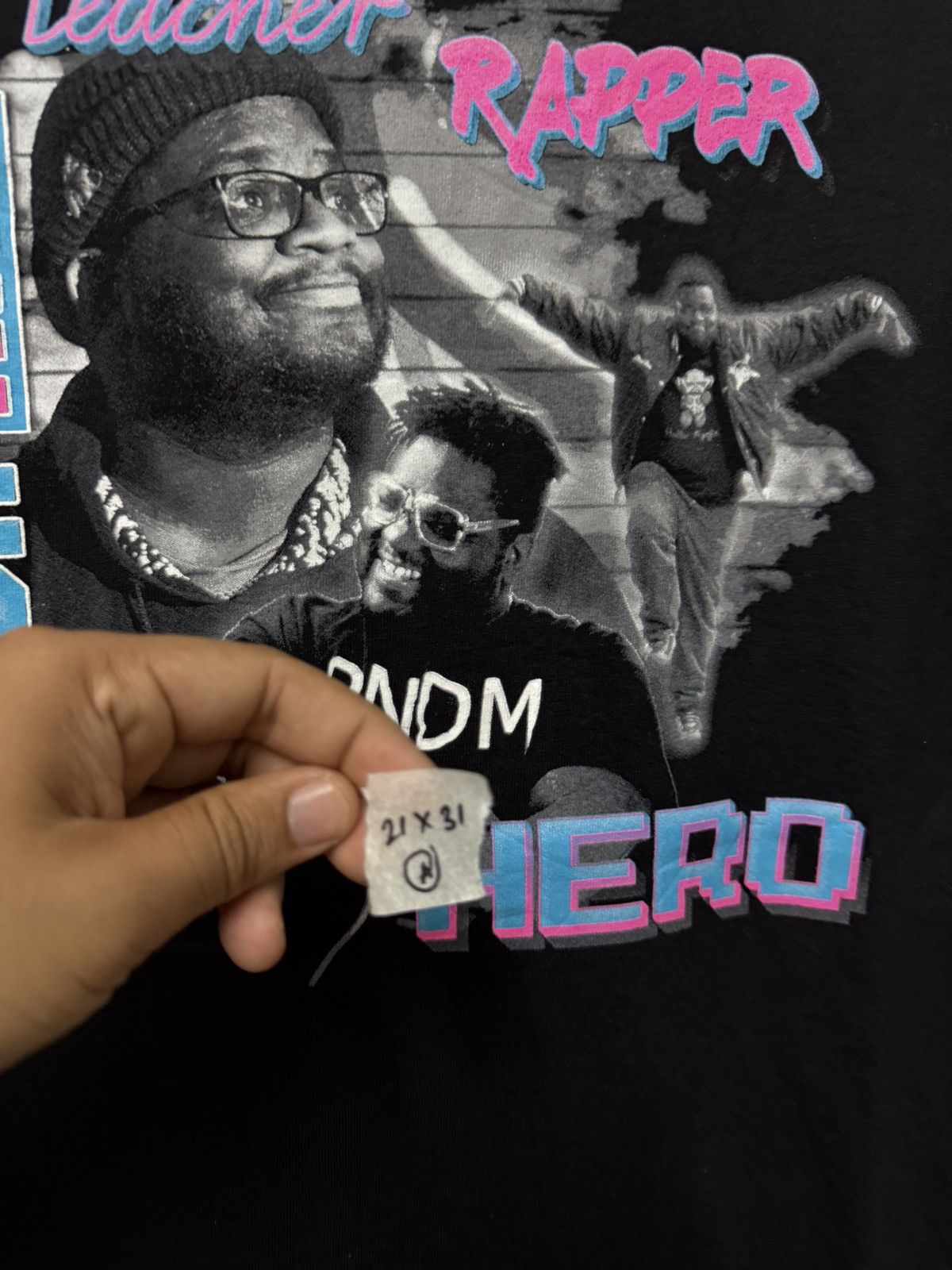 Rap Tees × Vintage Mega Ran Rapper Teacher Movie / Song Hip Hop T shirt Size US L / EU 52-54 / 3 - 7 Thumbnail
