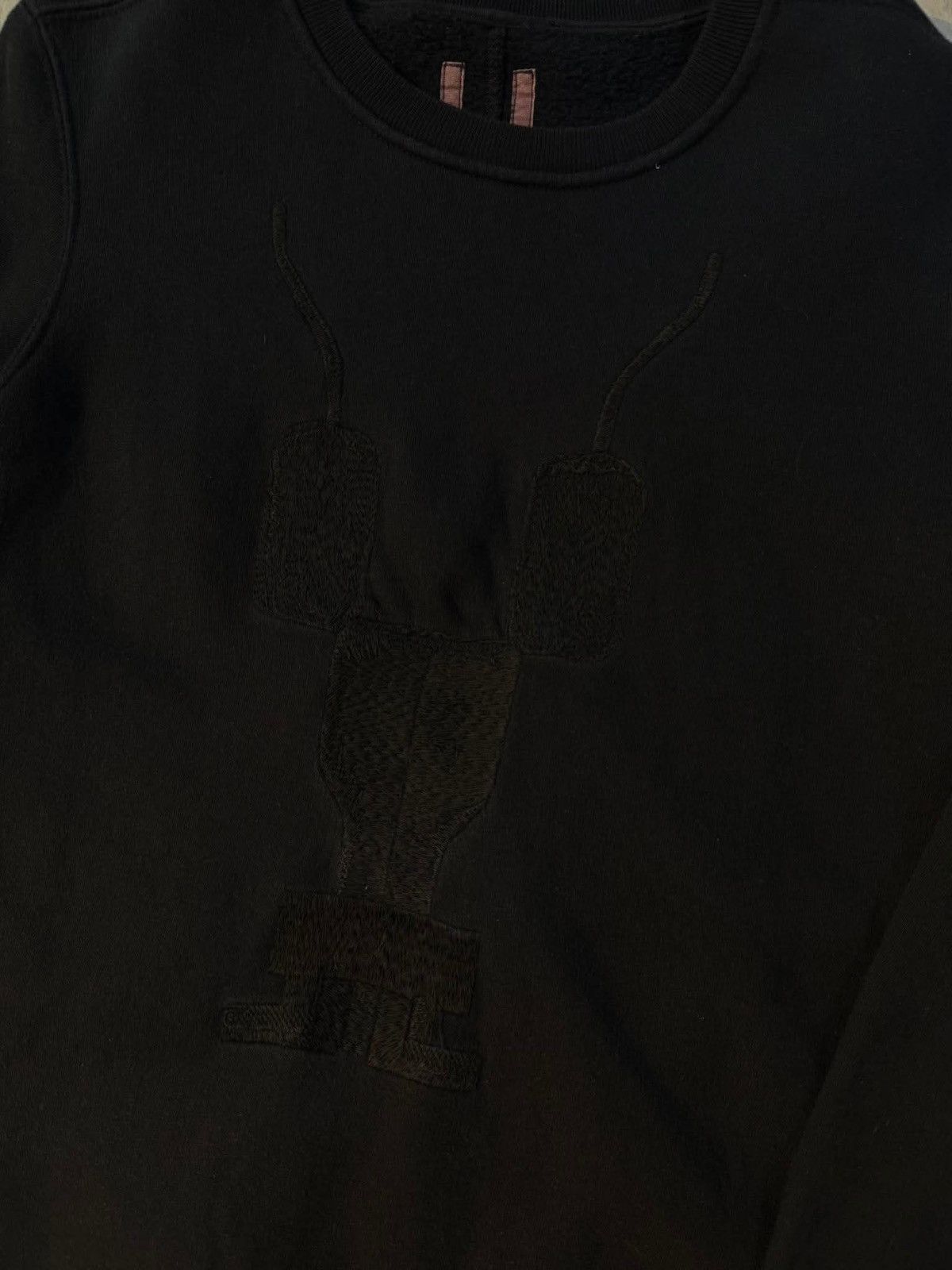 Rick Owens Rick Owens Drkshdw Embroidered Logo Crewneck Size US S / EU 44-46 / 1 - 2 Thumbnail