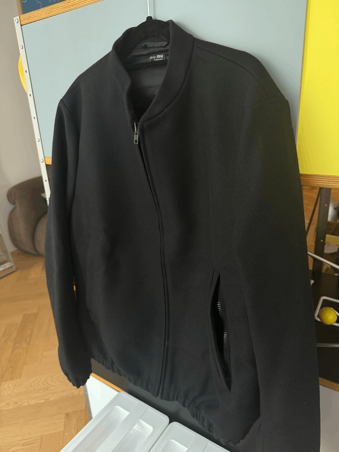 miumiu 00s　jacket　archive Sz 52 Miu Miu Archive 00S Wool Bomber Jacket