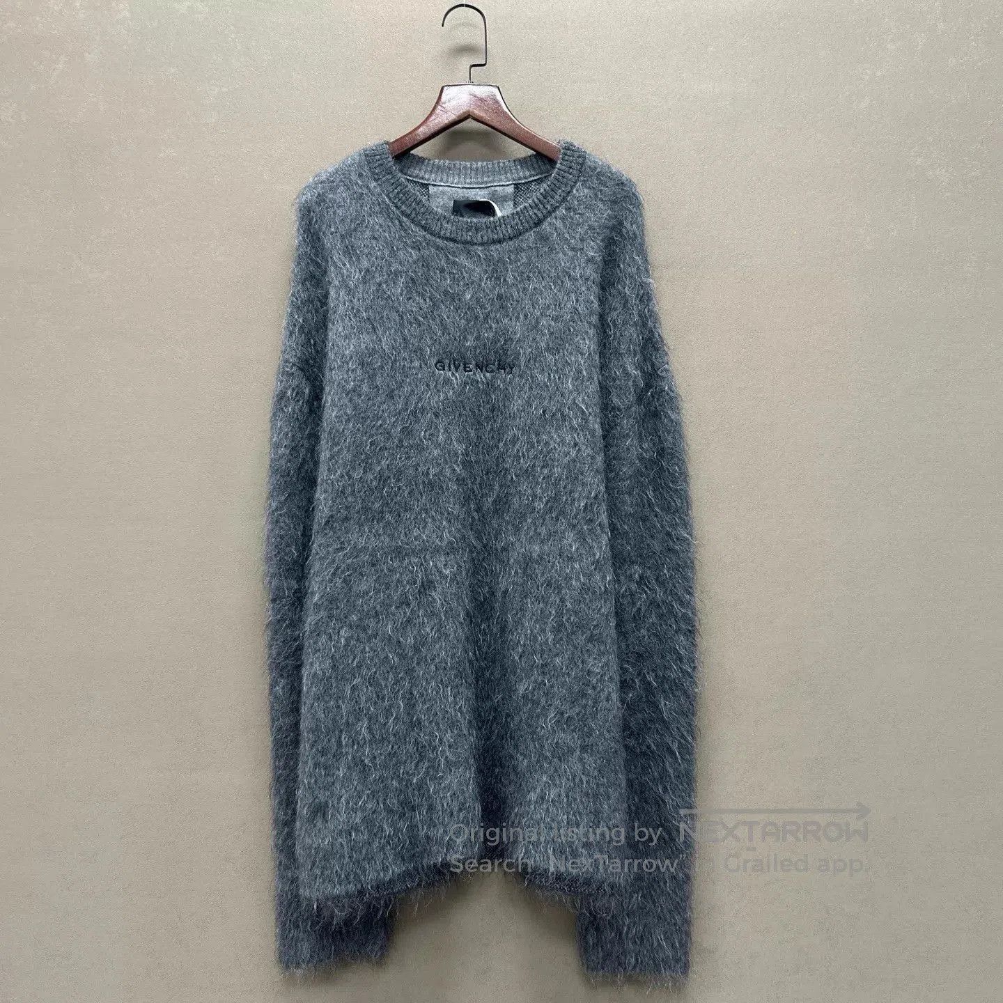 Givenchy Gray Fuzzy Long Sleeve Sweater - Size L. Size US L / EU 52-54 / 3 - 1 Thumbnail