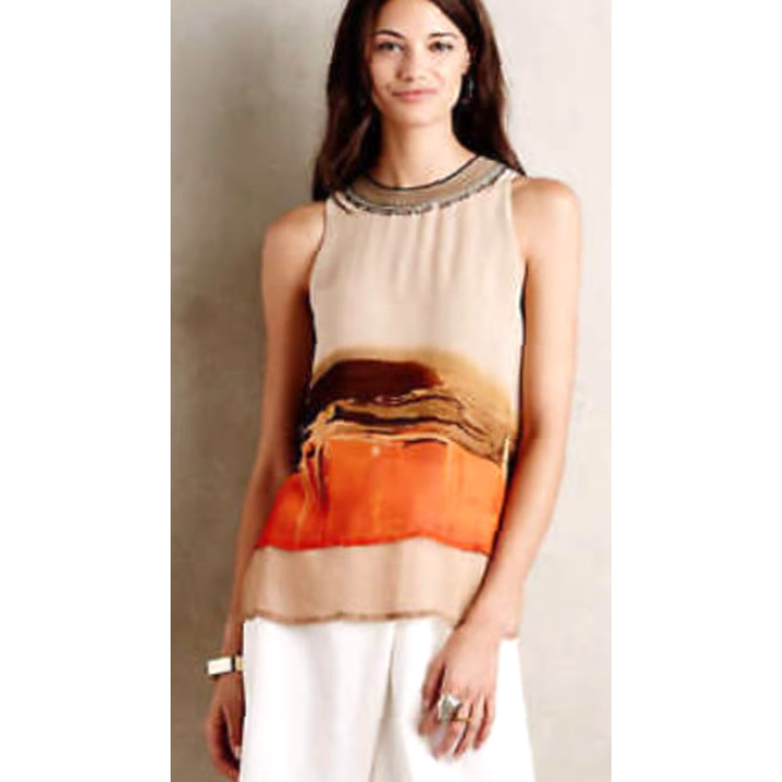 Anthropologie Anthropologie Bl- nk London Top Womens Small High Desert Sleeveless Viscose Bl-nk Size S / US 4 / IT 40 - 2 Thumbnail