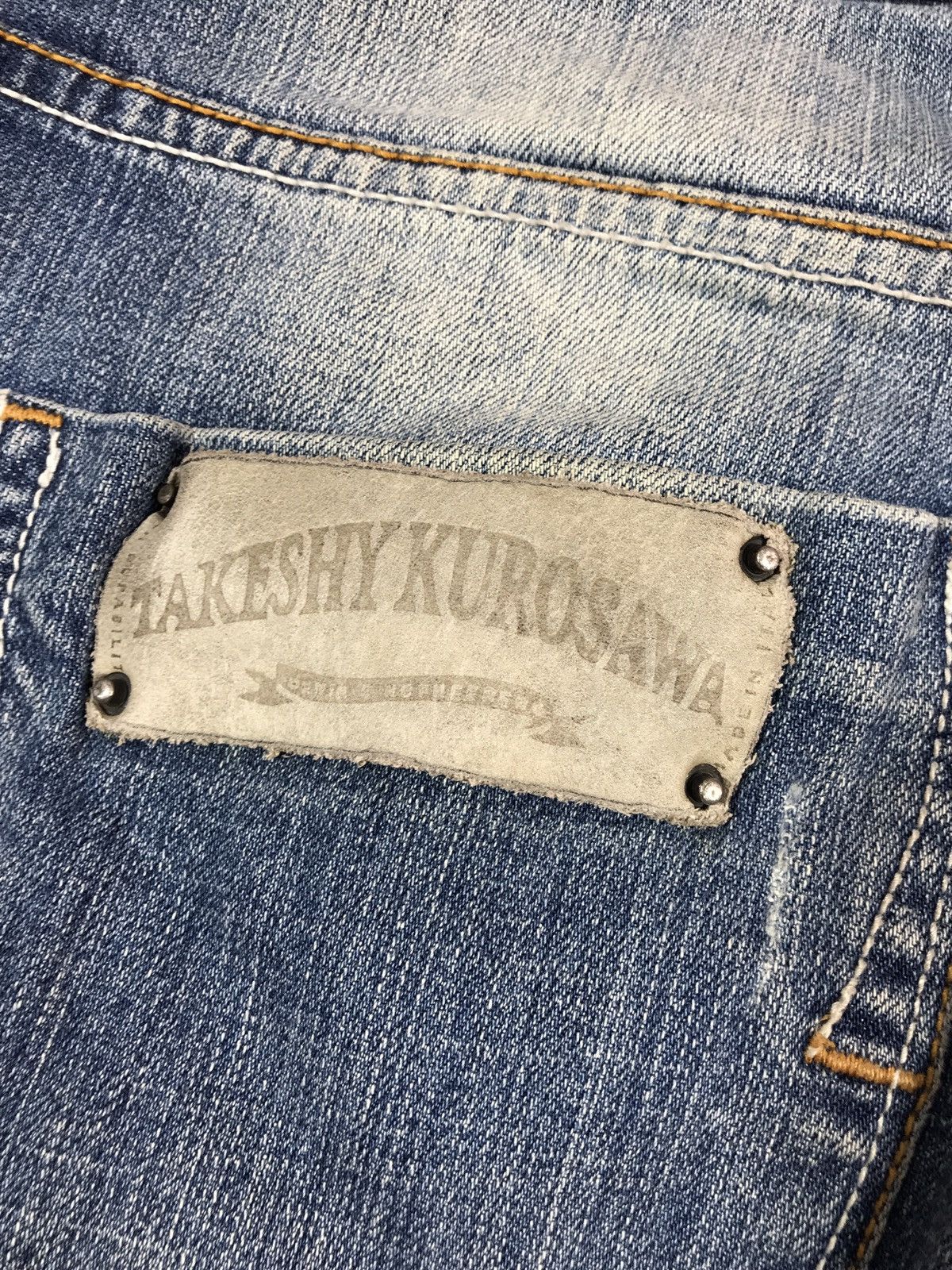 Japanese Brand × Takeshy Kurosawa × Vintage Vintage Takeshy Kurosawa Distressed Jeans Japanese Style Size US 34 / EU 50 - 19 Thumbnail