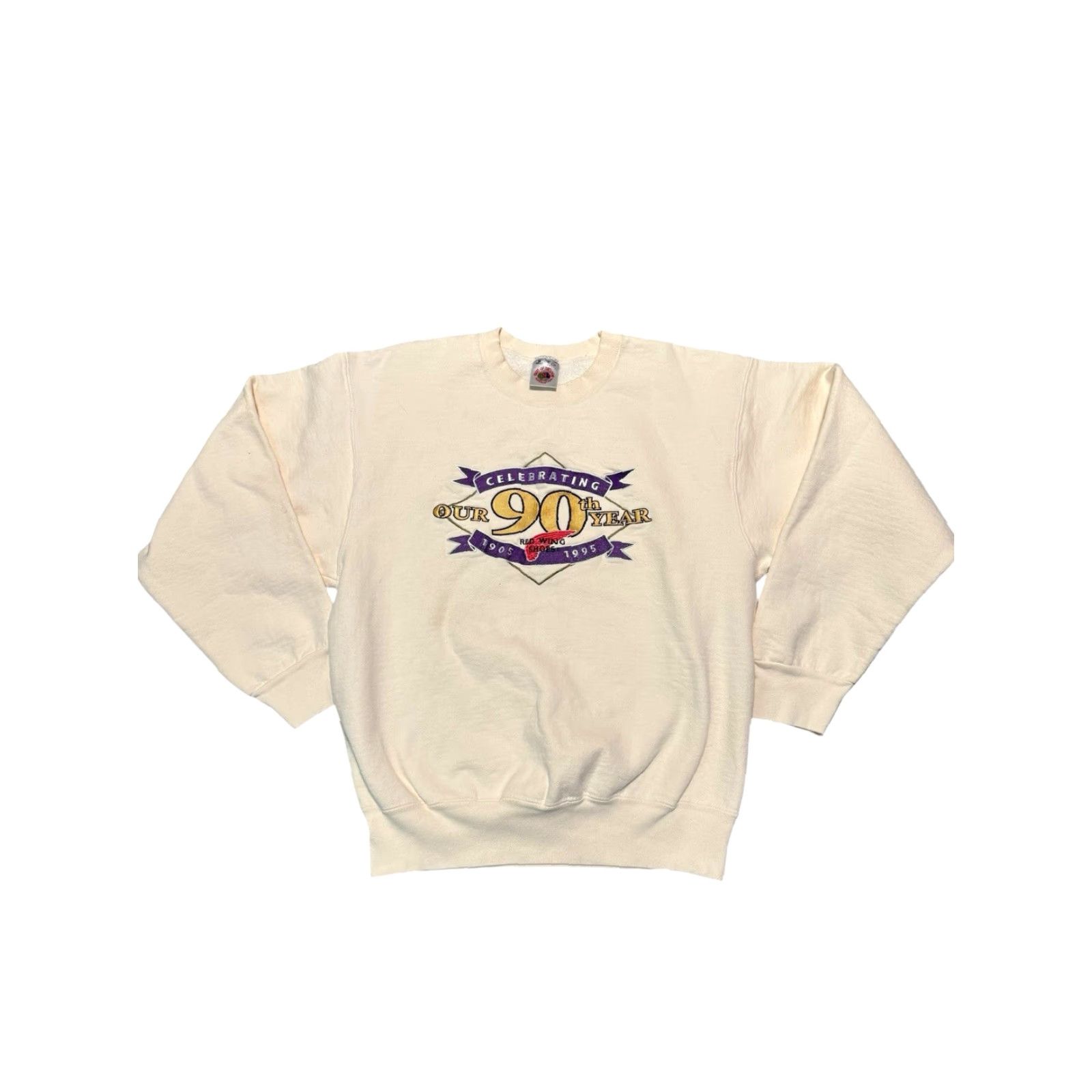 Fruit Of The Loom Vtg Red Wing Shoes Mens Med 90th Anniversary Crewneck Sweatshirt 1905-1995 Rare Size US M / EU 48-50 / 2 - 2 Thumbnail
