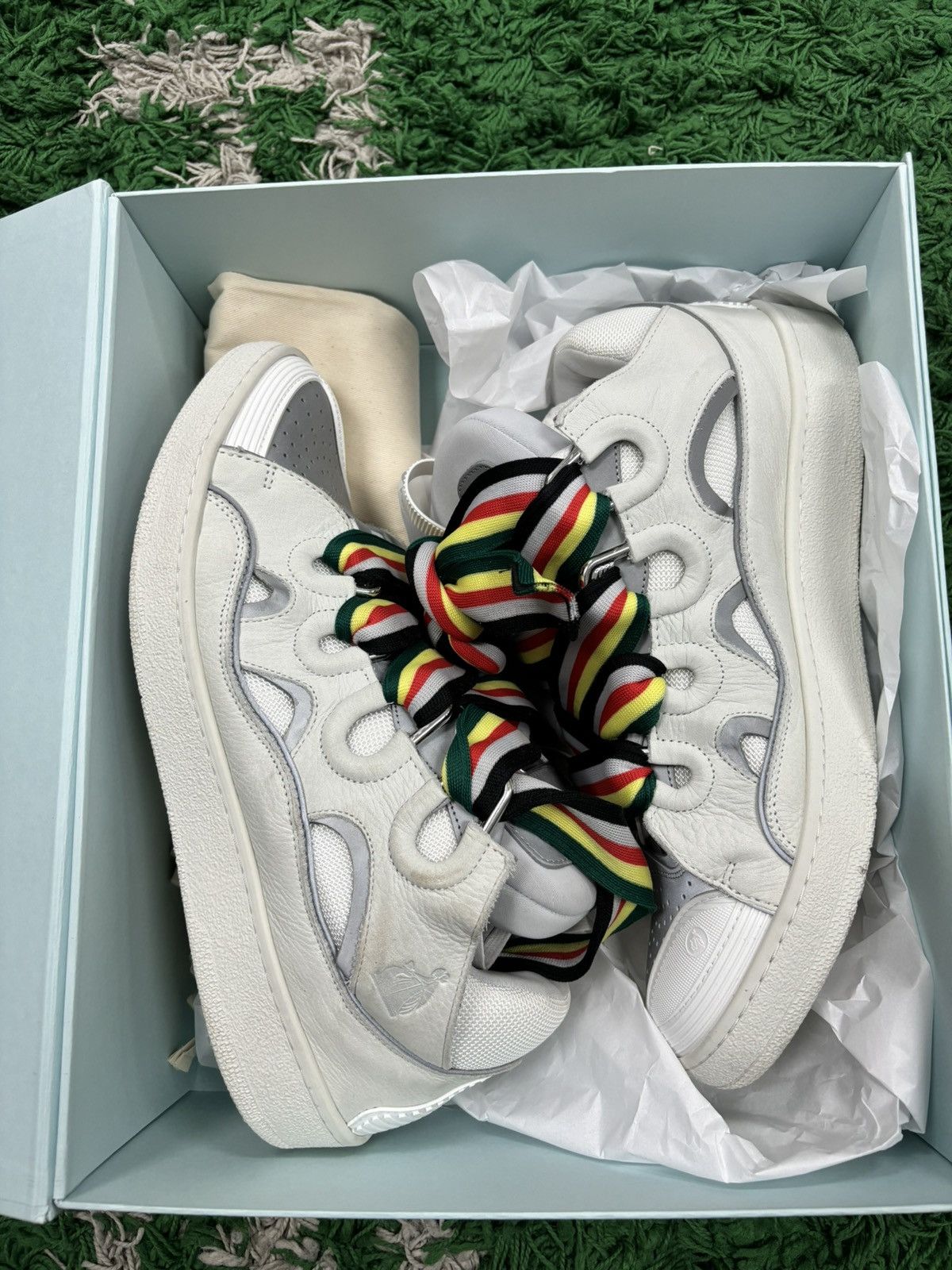 image of Lanvin Curb Sneaker 47 Us 14 in White, Men's
