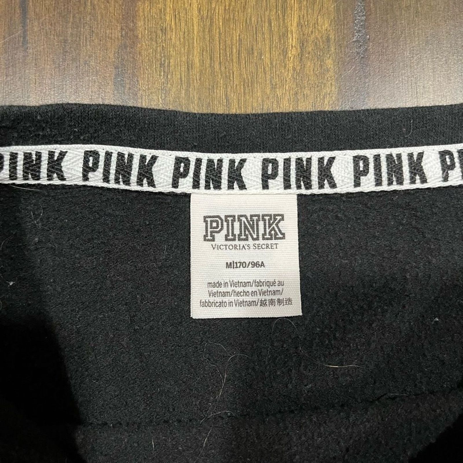 Victoria's Secret Victoria’s Secret PINK Black and White Pullover Sweatshirt Size M / US 6-8 / IT 42-44 - 4 Thumbnail