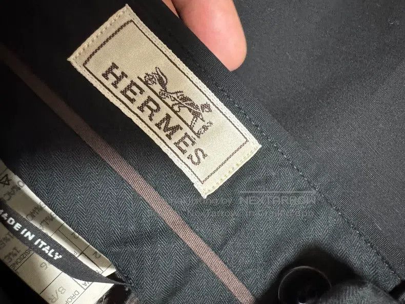 Other Hermes Crocodile leather buckle long pants, 99% Wool+1% Si Size US 42 / EU 58 - 6 Thumbnail