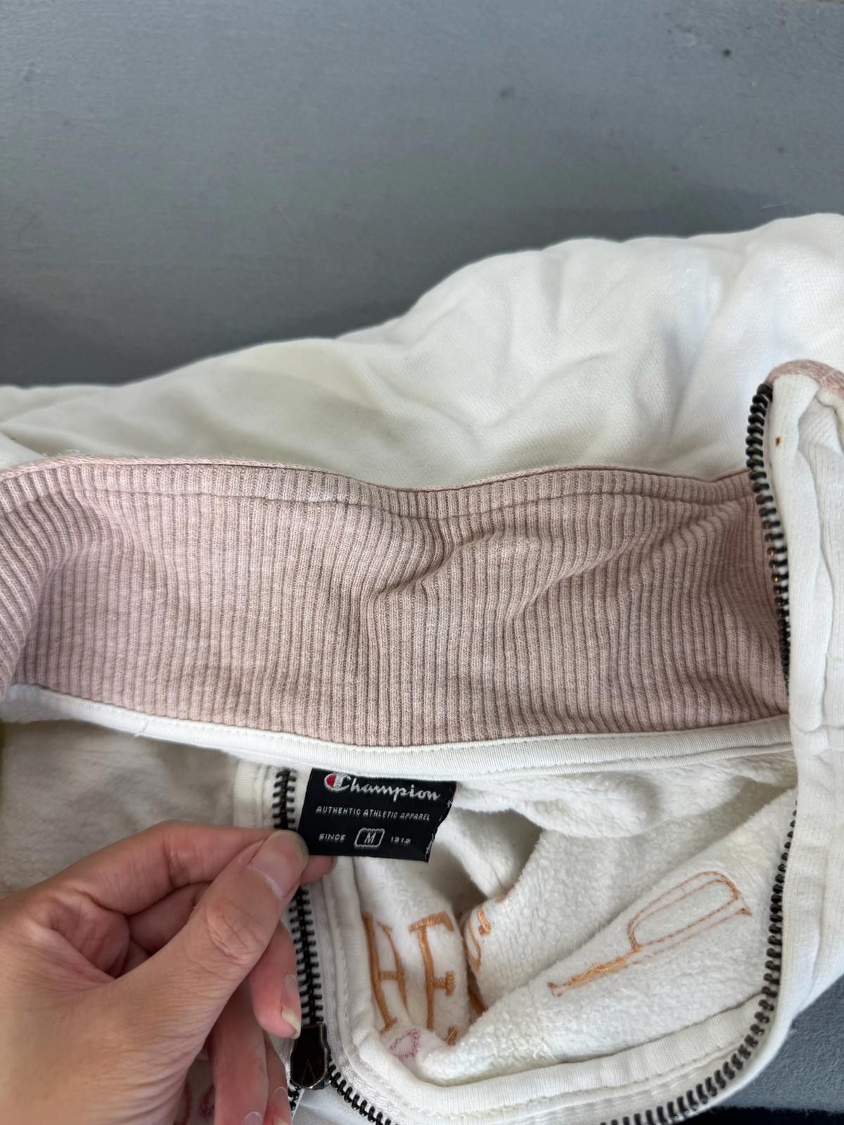 Champion Champion White Brown Full Zip Jacket Mens Size M Size US M / EU 48-50 / 2 - 7 Thumbnail