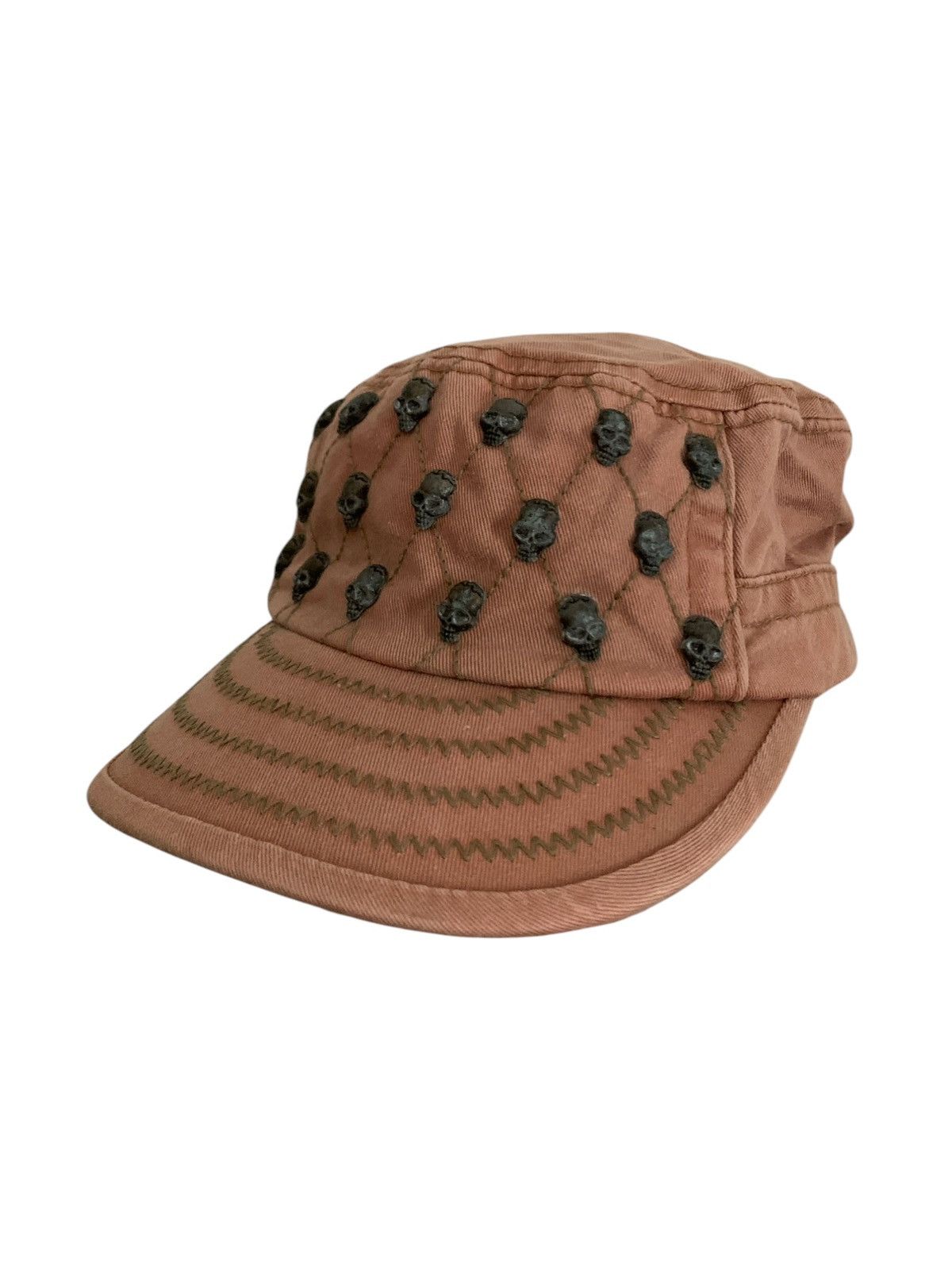 Yasuyuki Ishii JAPANESE SKULL STUDDED GOTHIC CADET HAT PUNK GRUNGE VKEI Size ONE SIZE - 1 Thumbnail
